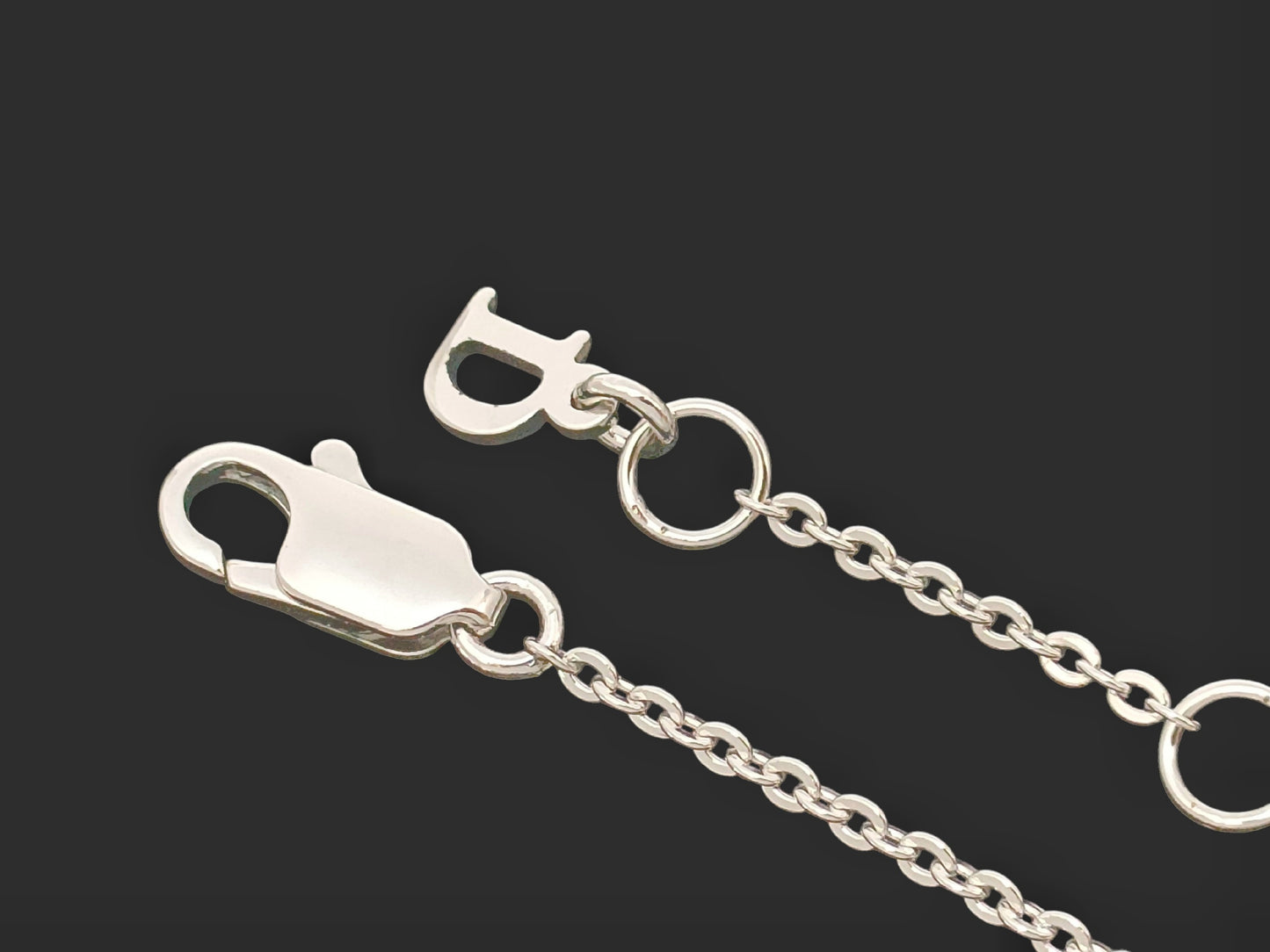 Dior Vintage Crystal CD Bow Pearl Drop Necklace