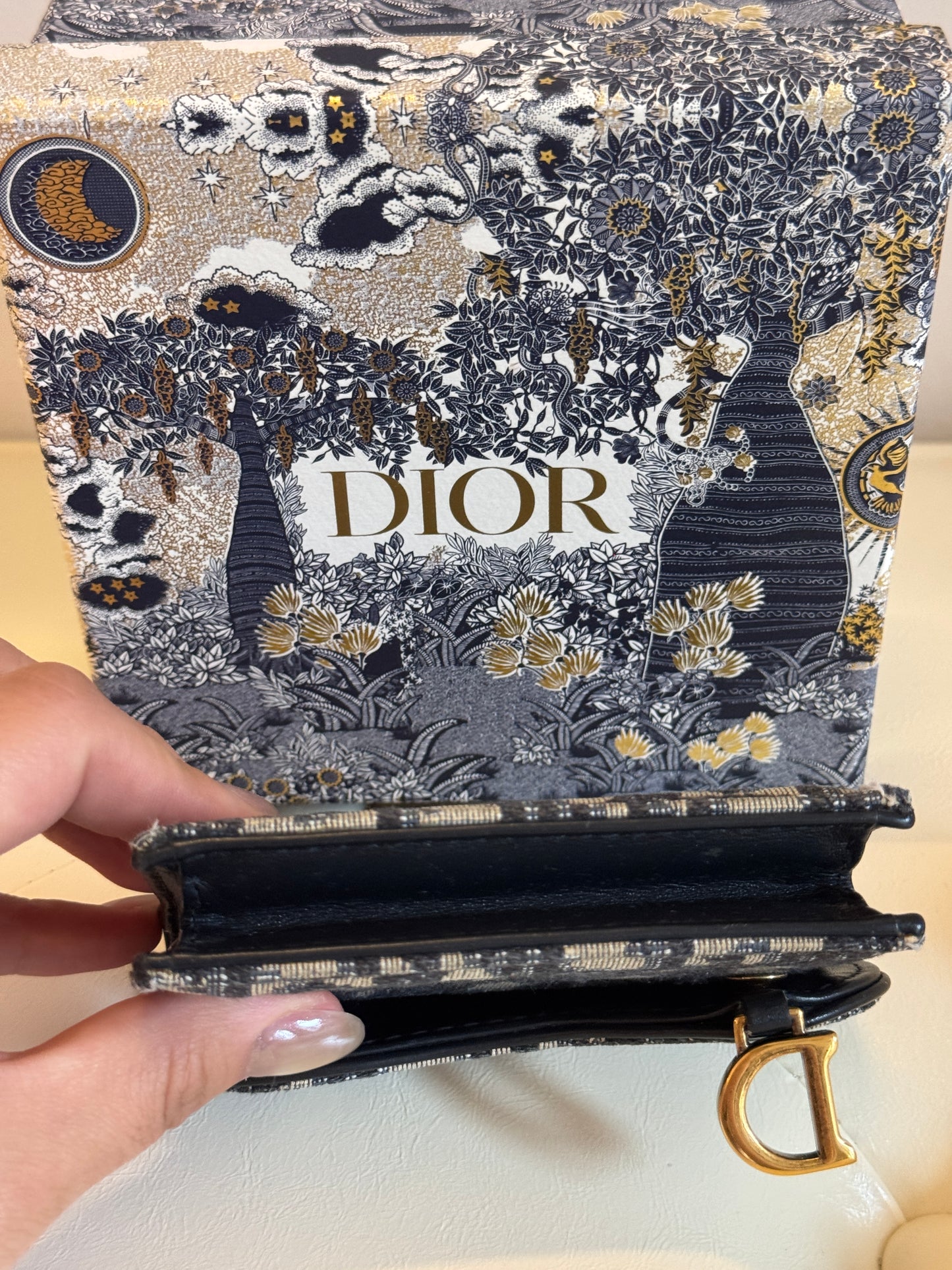 Dior Classic Blue Monogram D Wallet