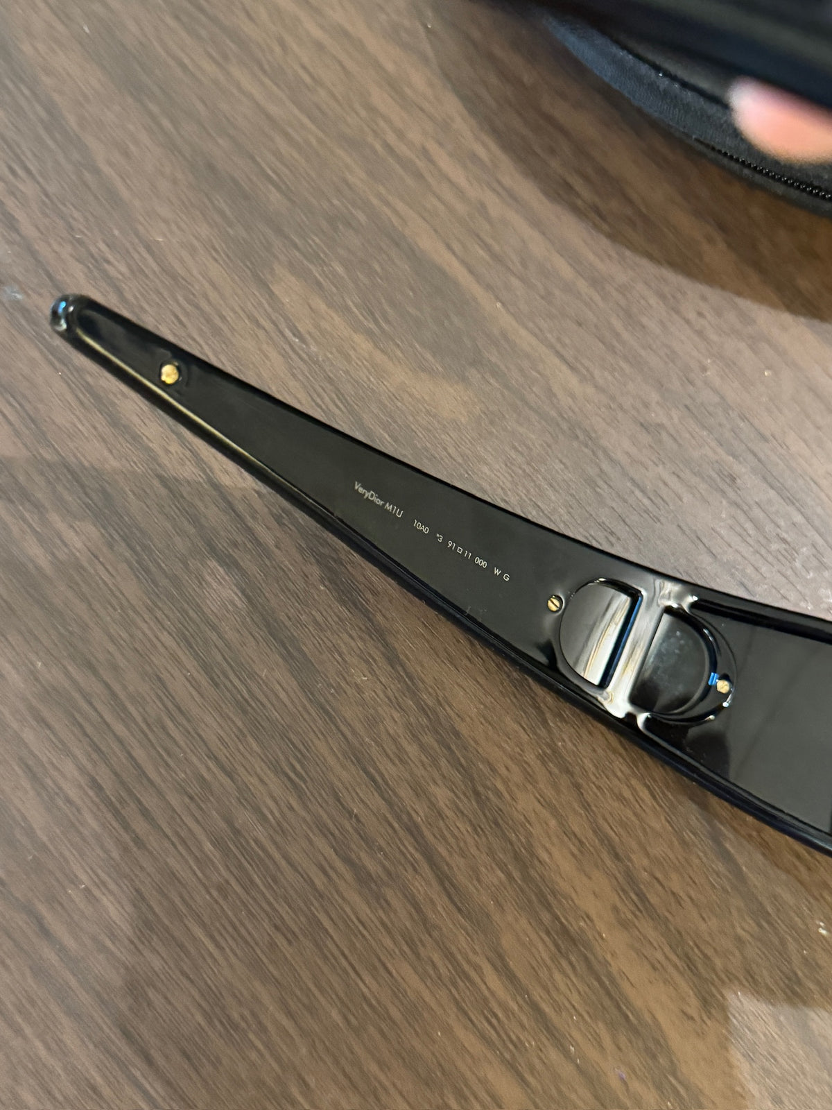 Dior Black and Gold Wide Sunglasses