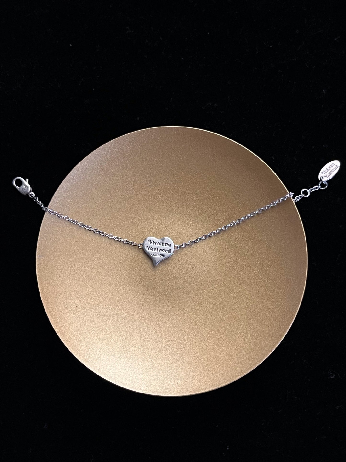Vintage Vivienne Westwood Double-Sided Pink Heart Orb Bracelet