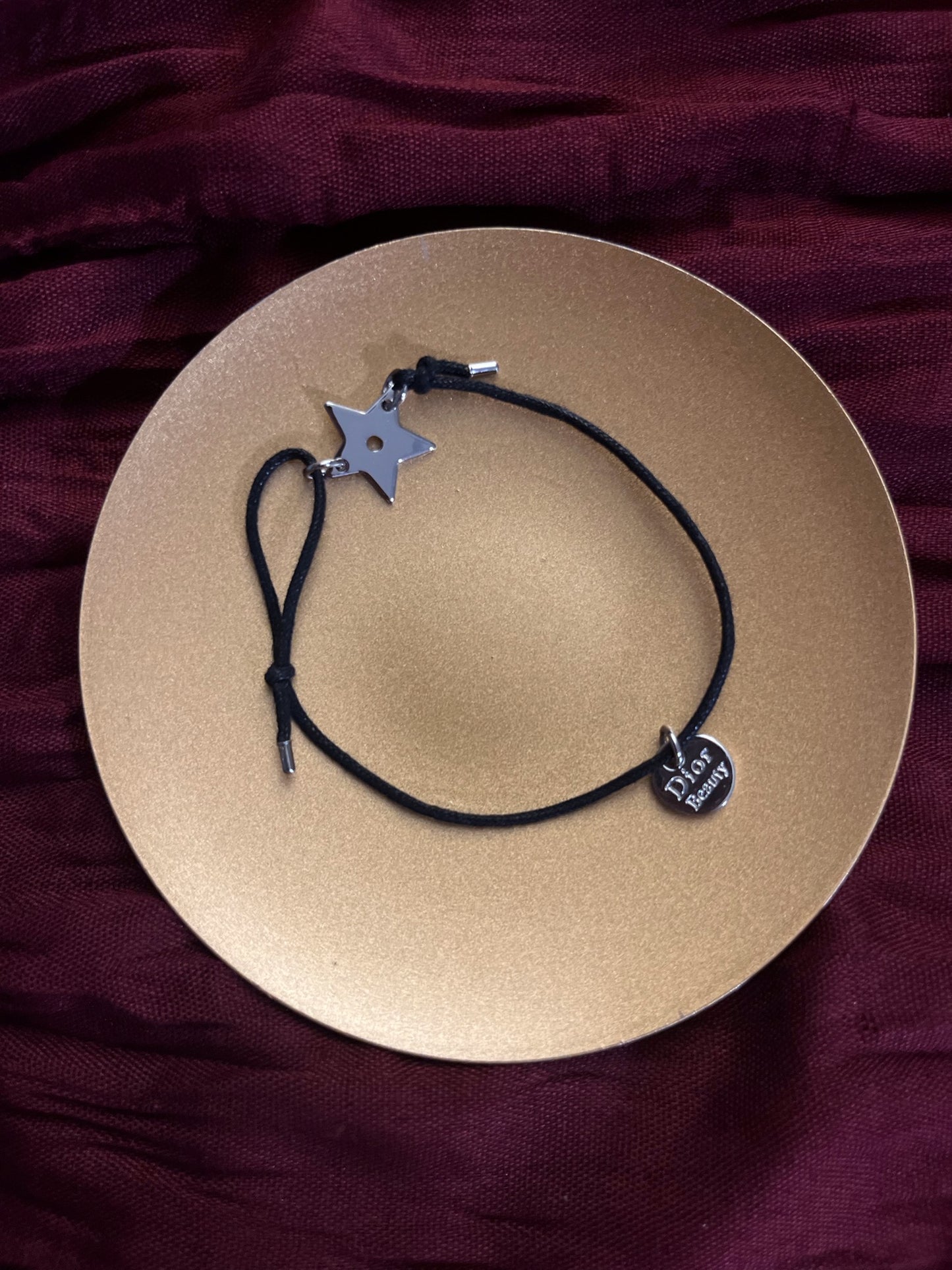 Dior Adjustable Cord Bracelet Set – Black Star & Pink Hand Charm