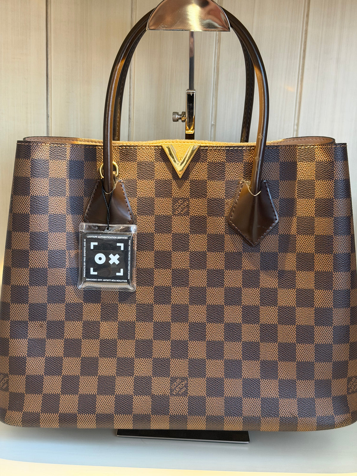 LV Classic Damier Ebene Kensington Tote Bag