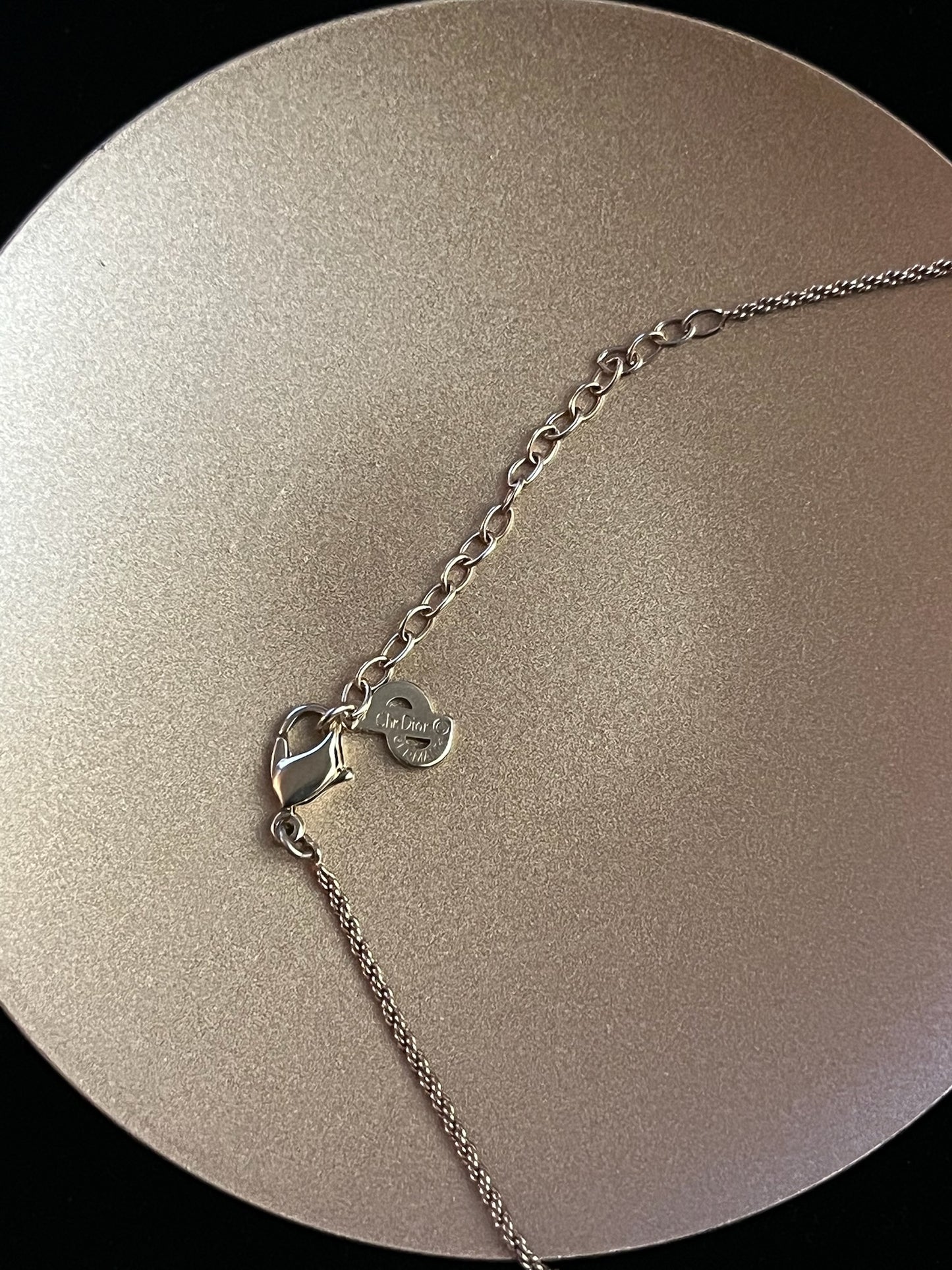 Vintage Dior “Luminous Triangle” Pendant Necklace