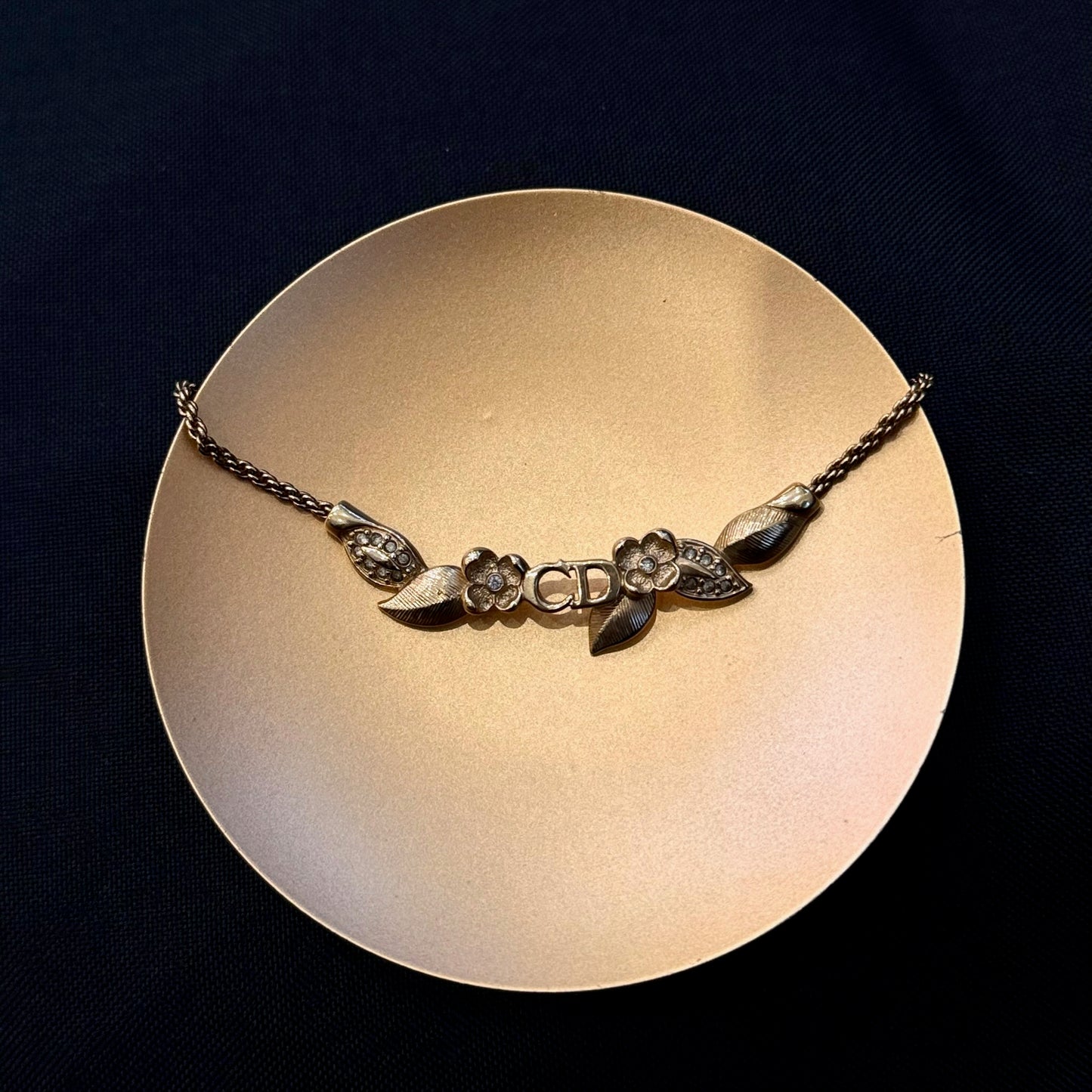 Vintage Dior Golden Branch & Leaf CD Choker