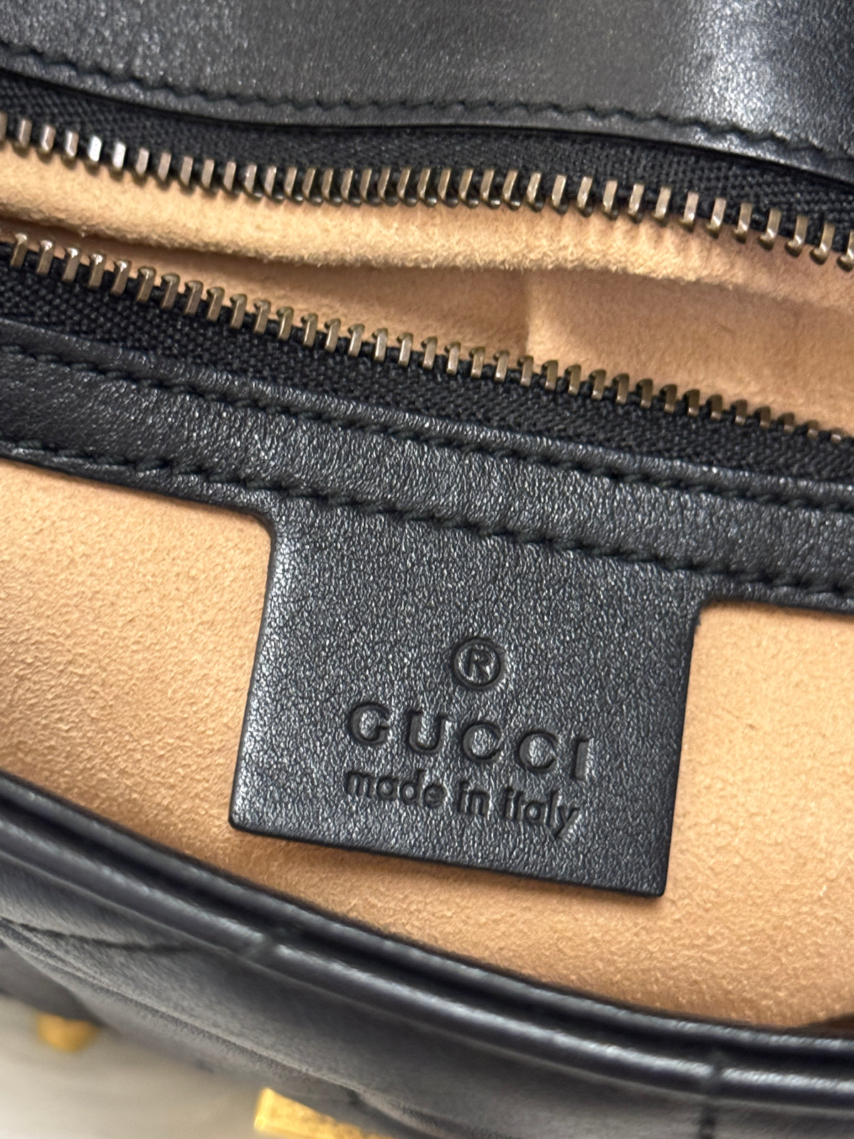 Gucci GG Marmont Pearl Stud Matelassé Chain Shoulder Bag