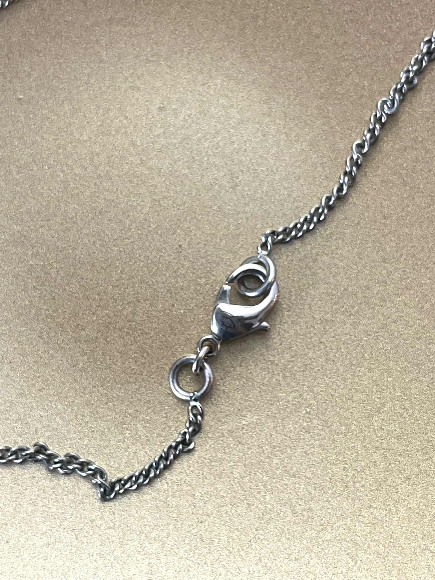 Chanel 2012 Deep Ruby Bead Logo Pendant Necklace