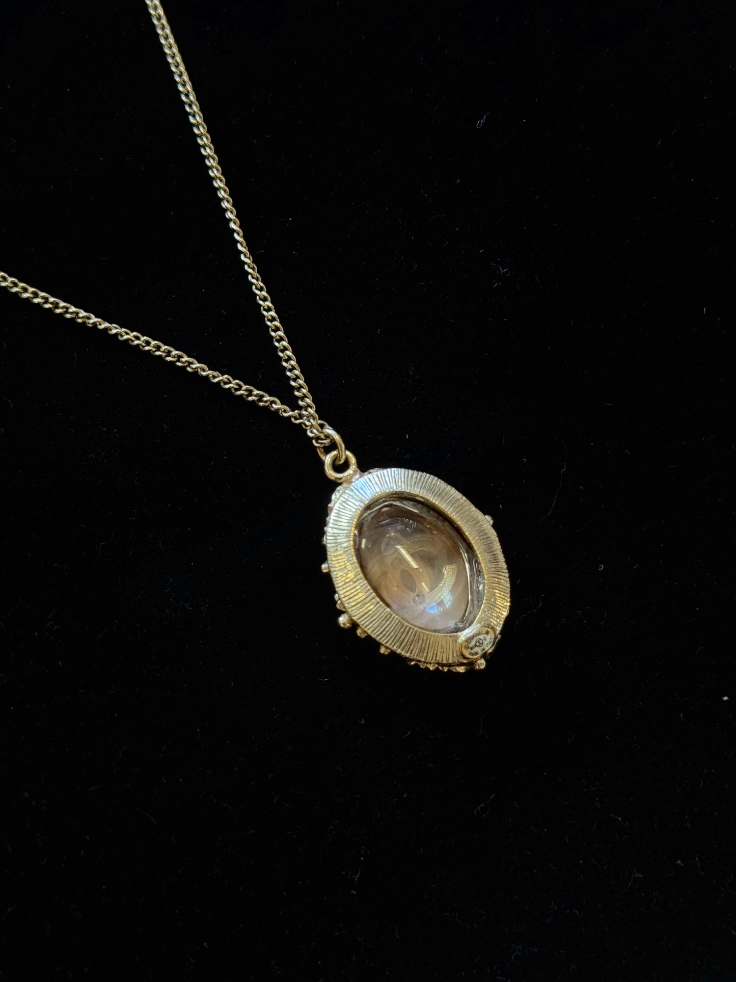 Chanel Vintage Gold-Tone CC Medallion Pendant Necklace