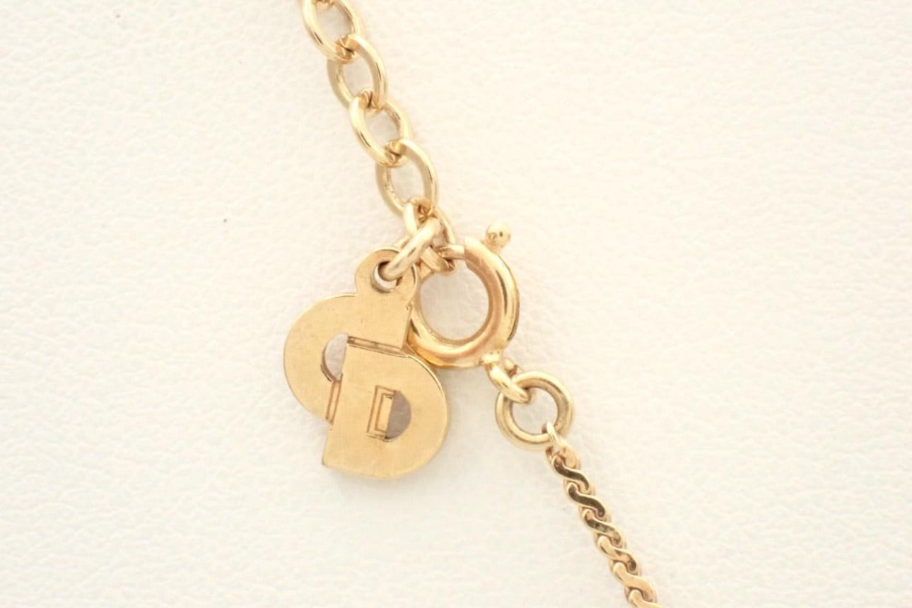 Christian Dior Royal Brown Crystal Pendant Necklace