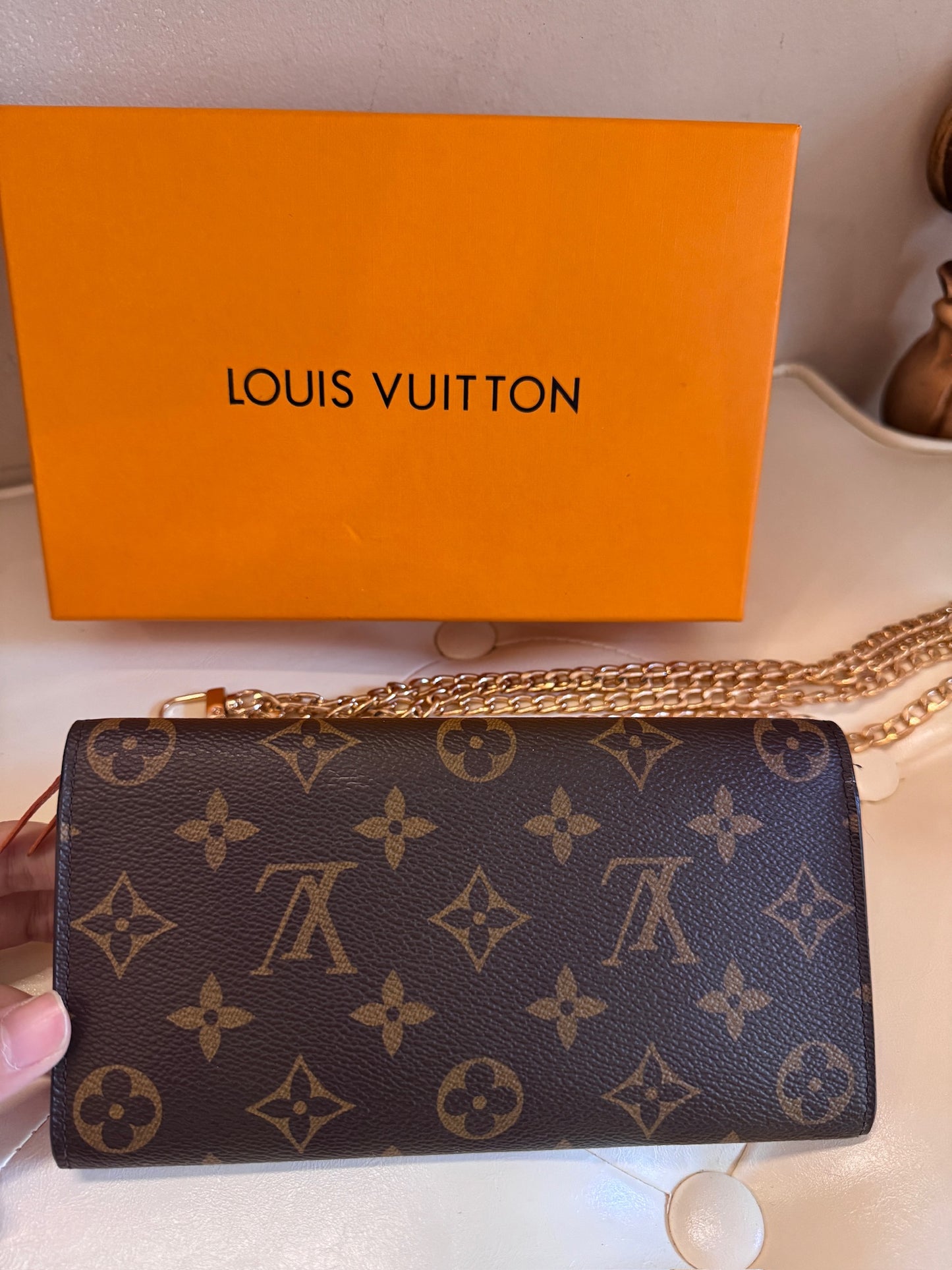 Louis Vuitton Monogram Félicie Pochette Chain Wallet