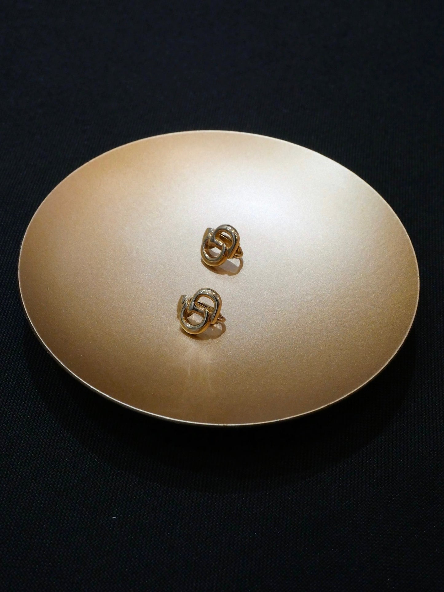 Dior Vintage Gold-Tone CD Logo Clip-On Earrings