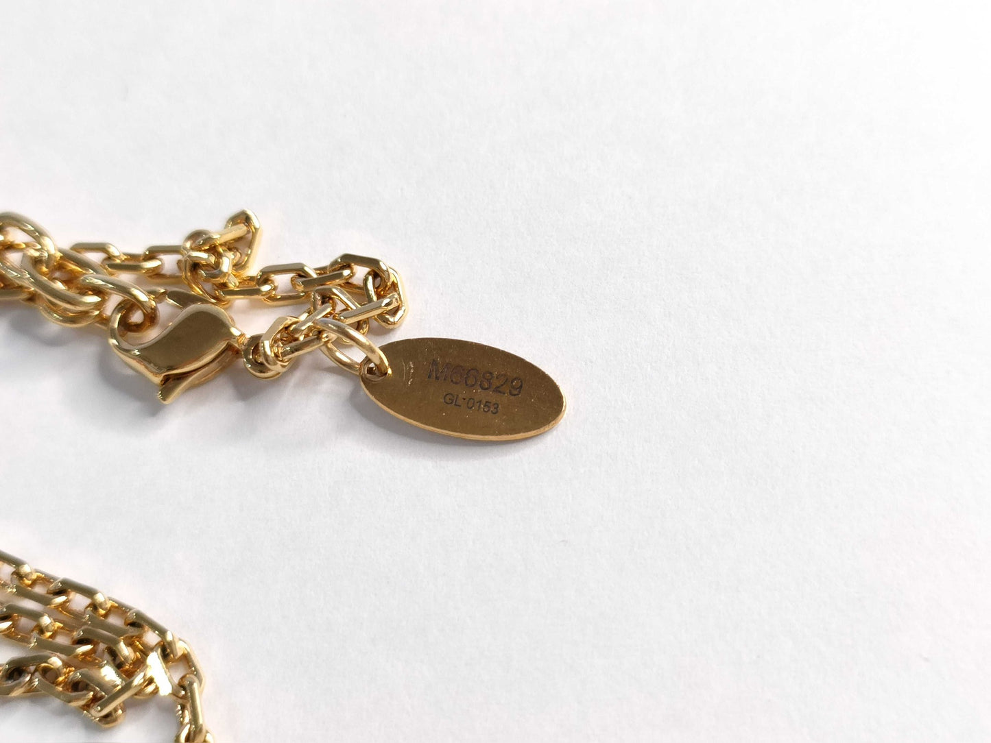 Vintage Louis Vuitton Purple Crystal Two-Tone Adjustable Necklace