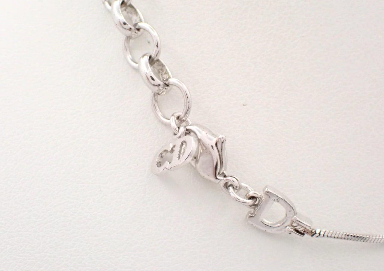 Dior Y2K Silver D Logo Choker Necklace