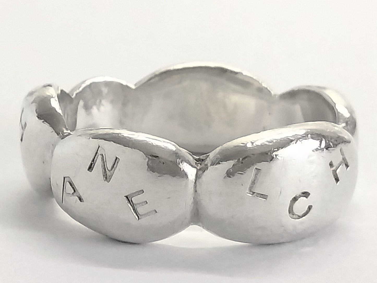 Chanel 2000s Sterling Silver “Cloud” Logo Ring