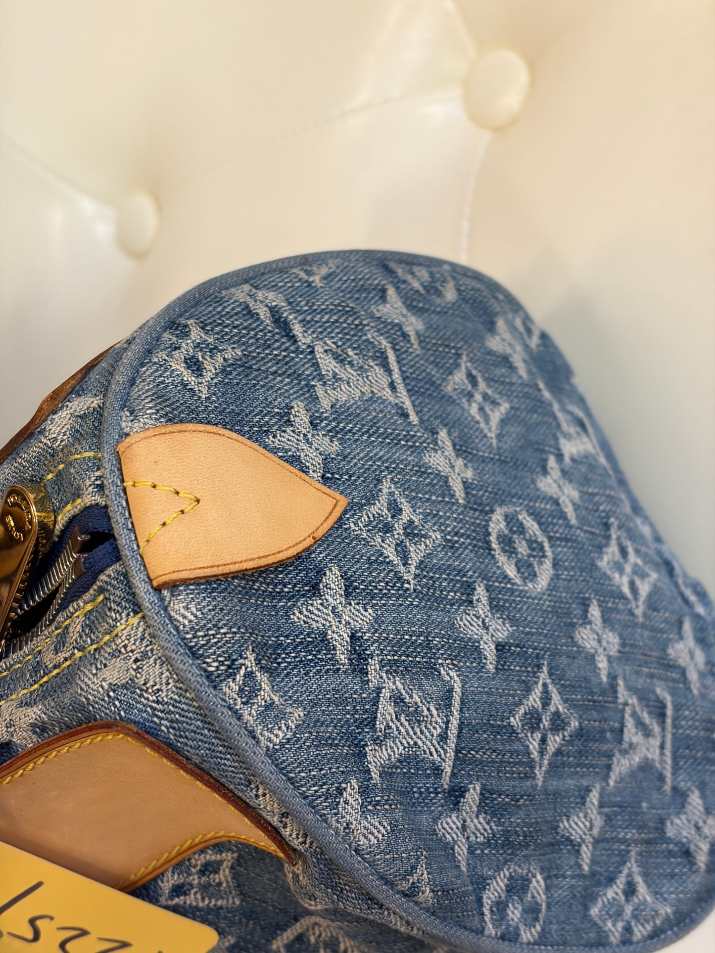 LV Vintage Blue Denim Tote