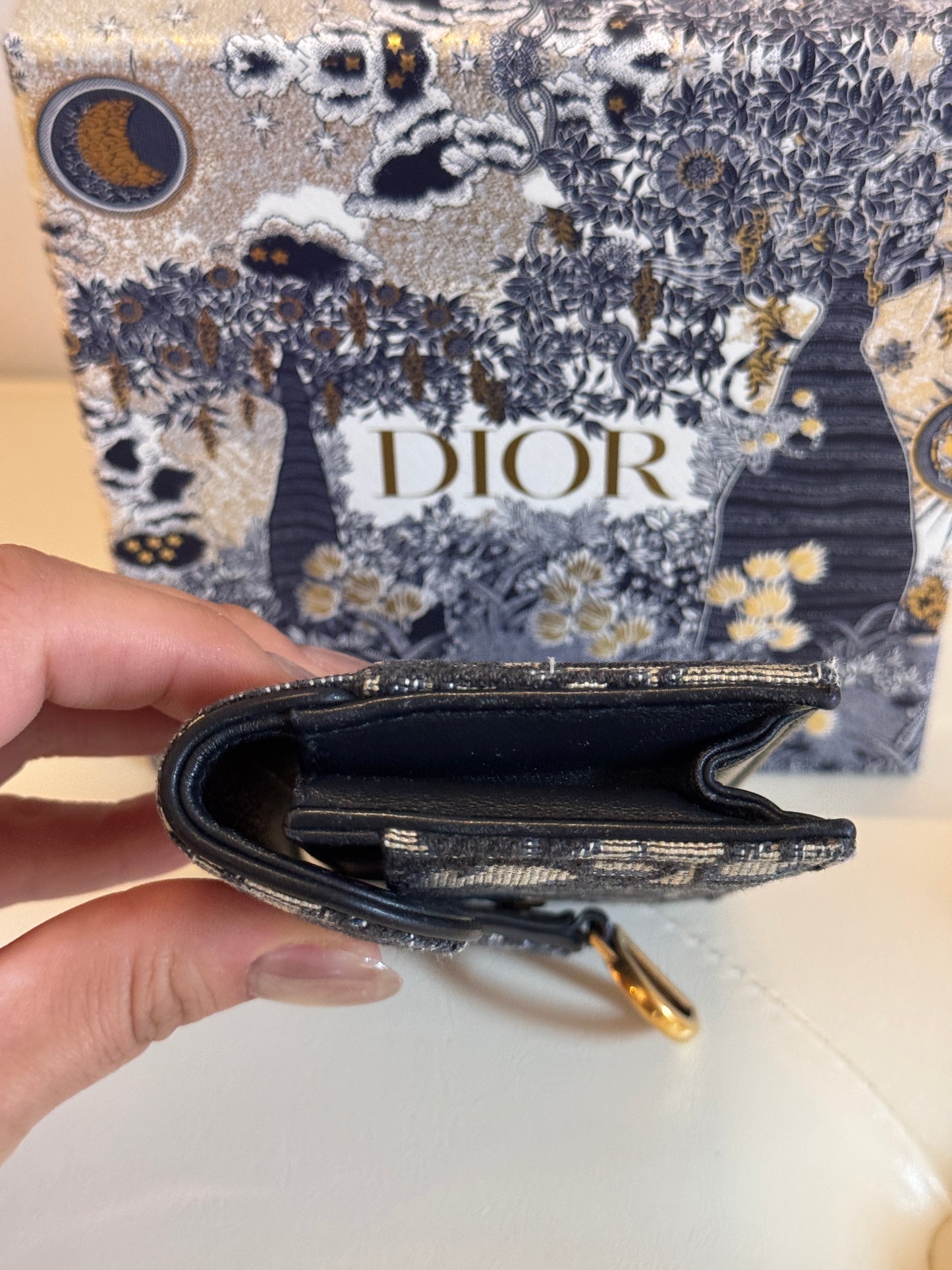 Dior Classic Blue Monogram D Wallet