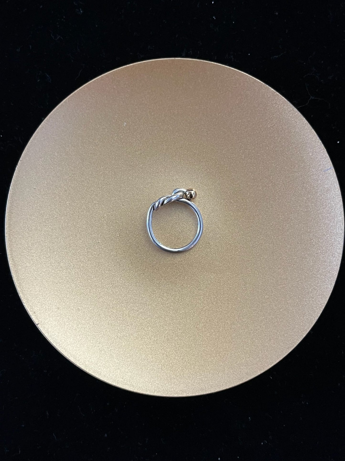 Tiffany Knot 925 Silver & 18K Gold Ring