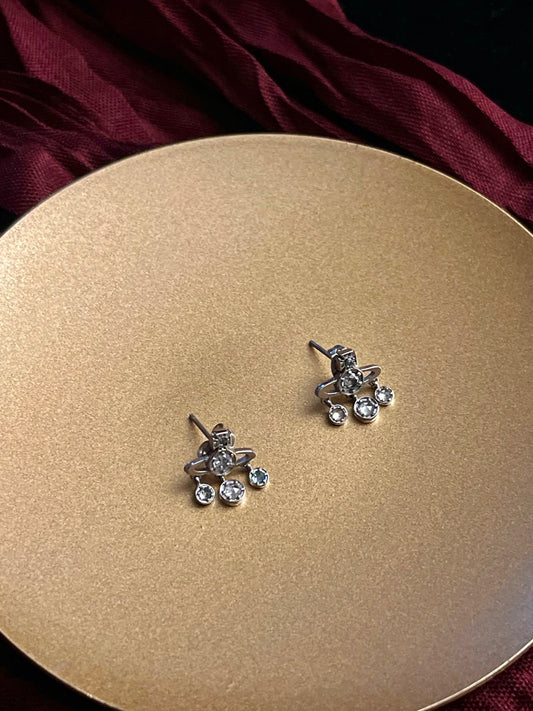 Vintage Vivienne Westwood Crystal Drip Orb Stud Earrings