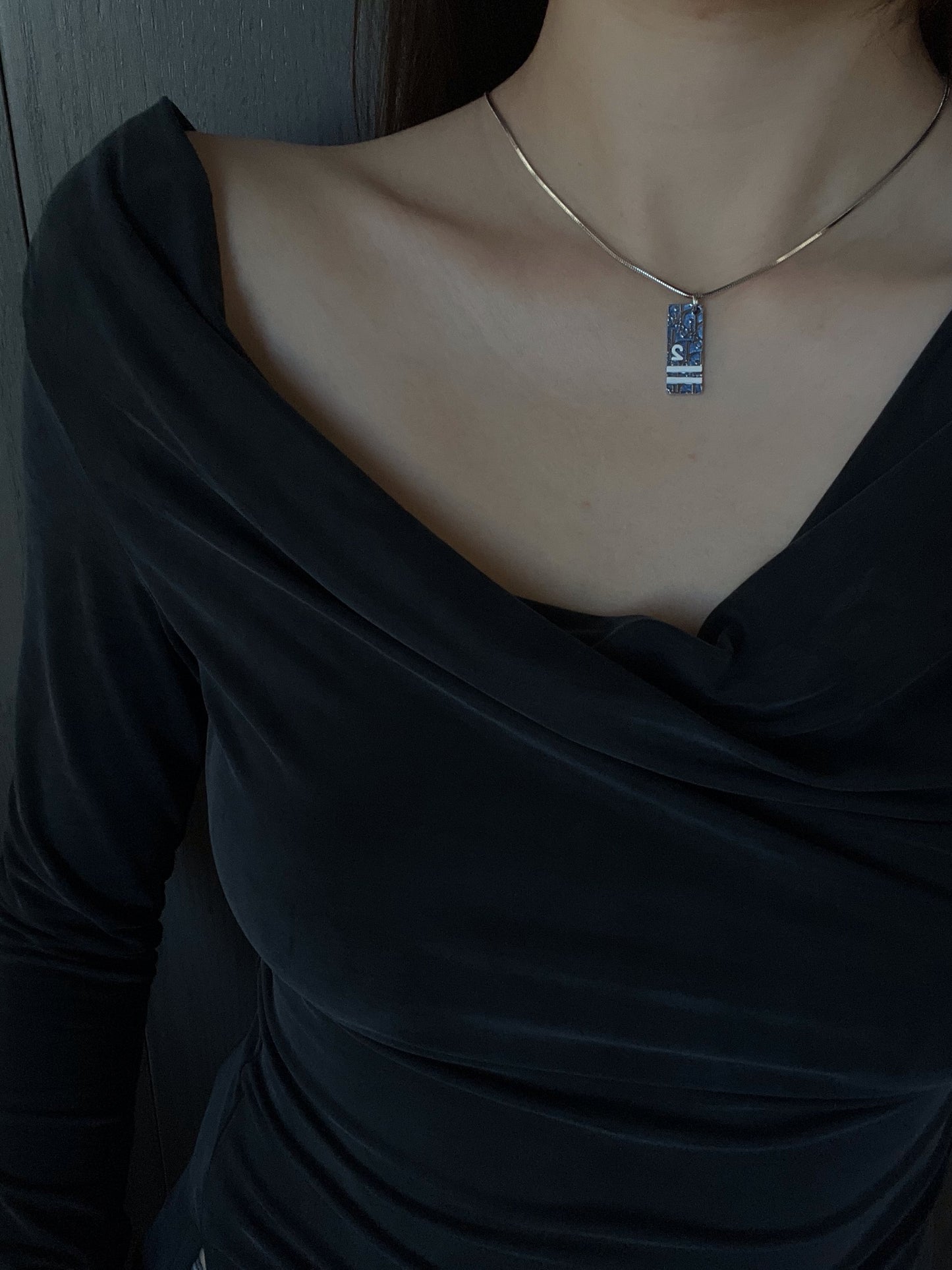 Dior Blue No.2 Sports Logo Pendant Necklace（Restock）