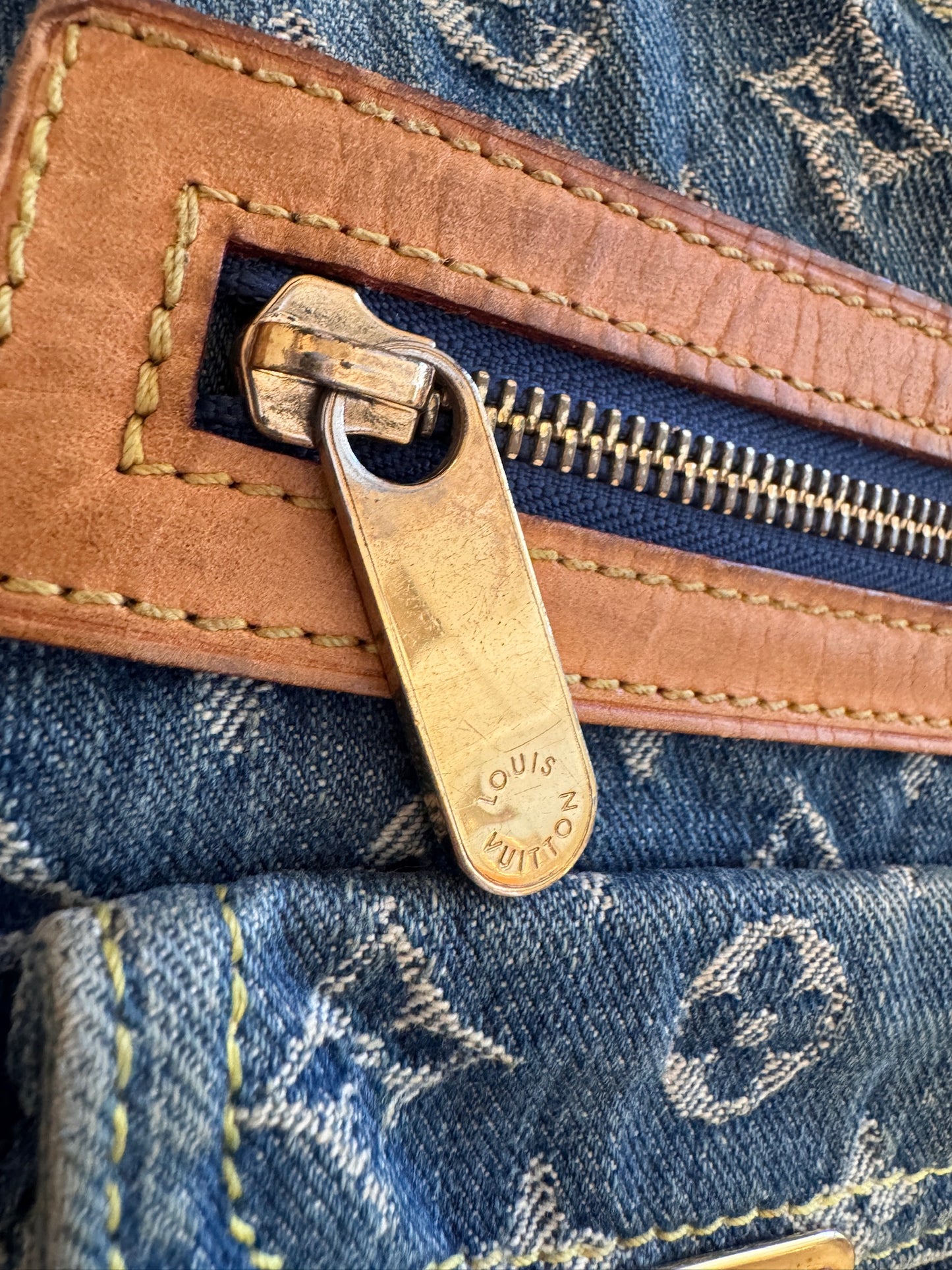 Louis Vuitton Y2K Monogram Denim Baggy PM Shoulder Bag – Blue