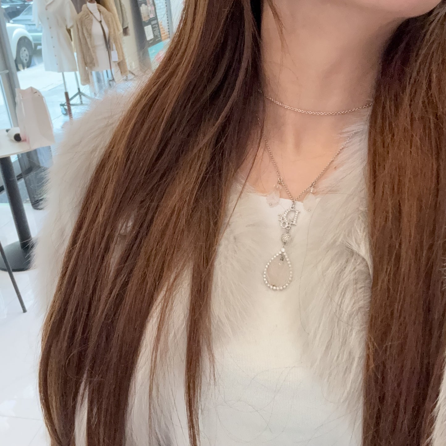 Dior “Crystal Teardrop” Vintage Necklace