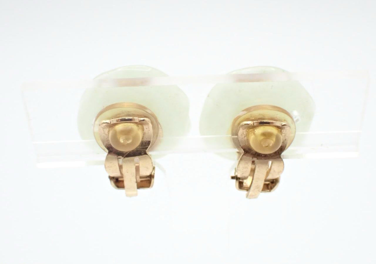 Chanel 2002 Camellia Double-C Clip-On Earrings