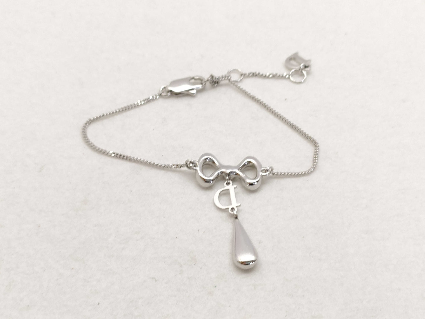Vintage Dior Silver “Mermaid Teardrop” Crystal Bracelet