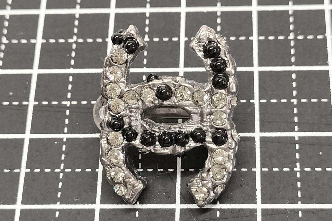 Chanel 2010A Crystal CC Clip-On Earrings