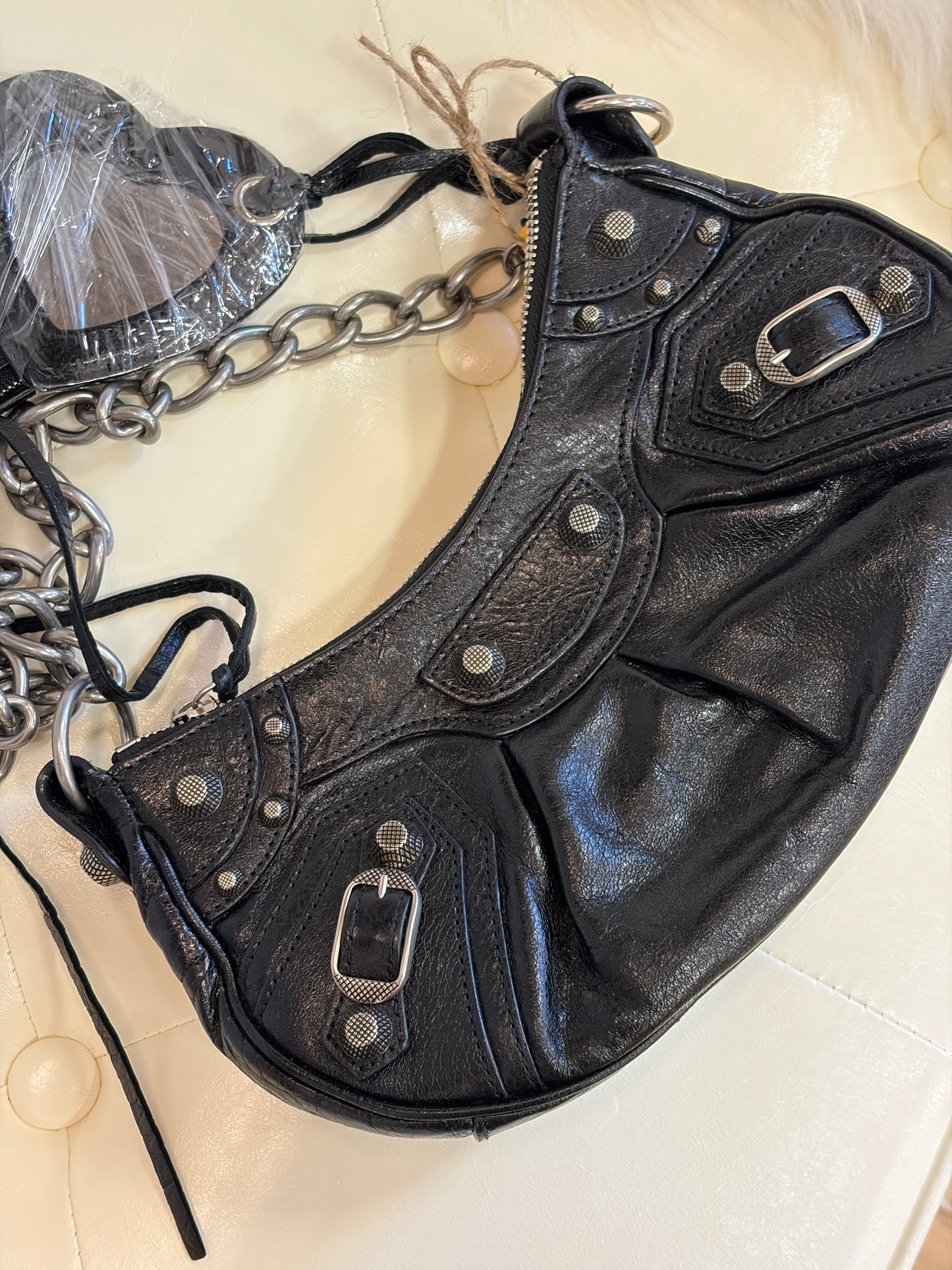 Balenciaga Motocross Small Chain Shoulder Bag – Black