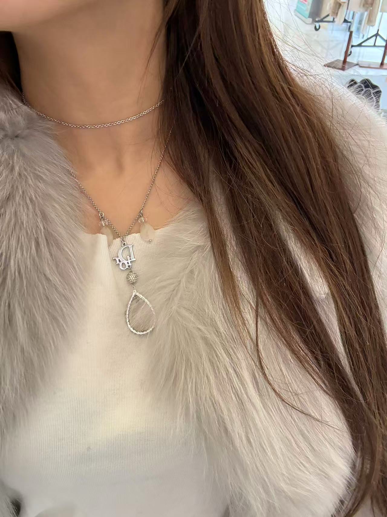 Dior “Crystal Teardrop” Vintage Necklace
