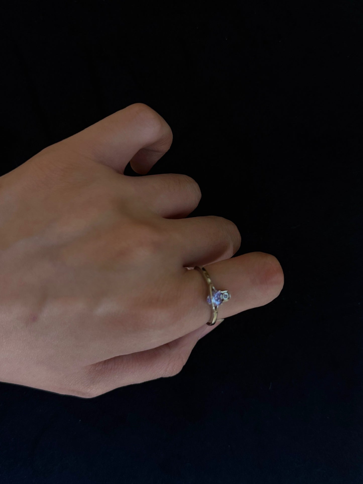 Vivienne Westwood Lavender Crystal Heart Ring