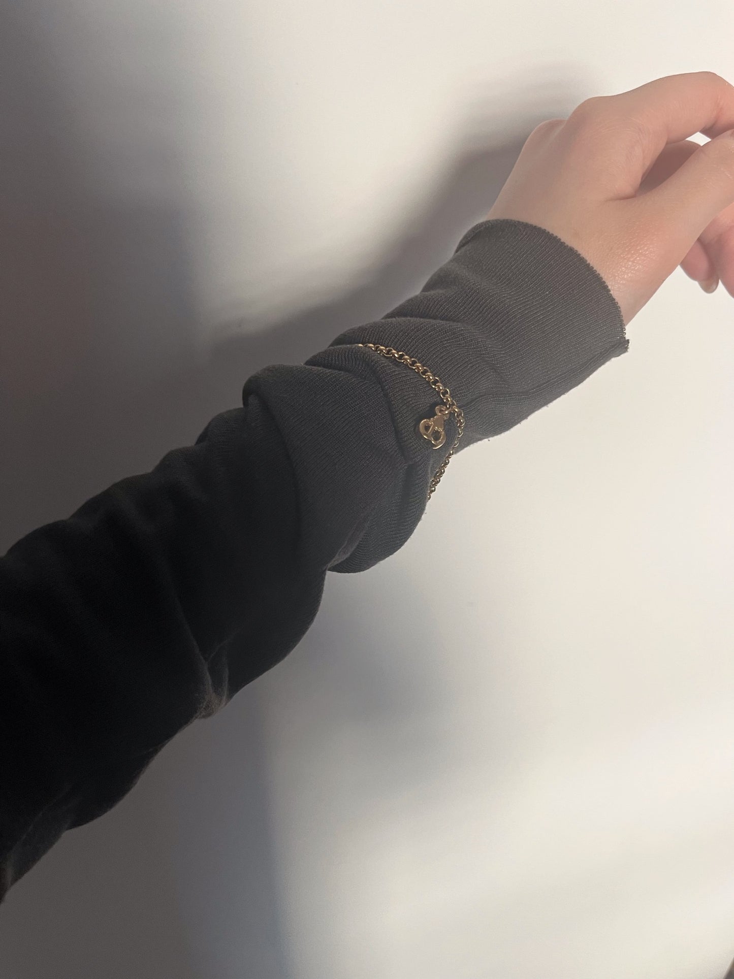 Dior CD Heart Charm Chain Bracelet