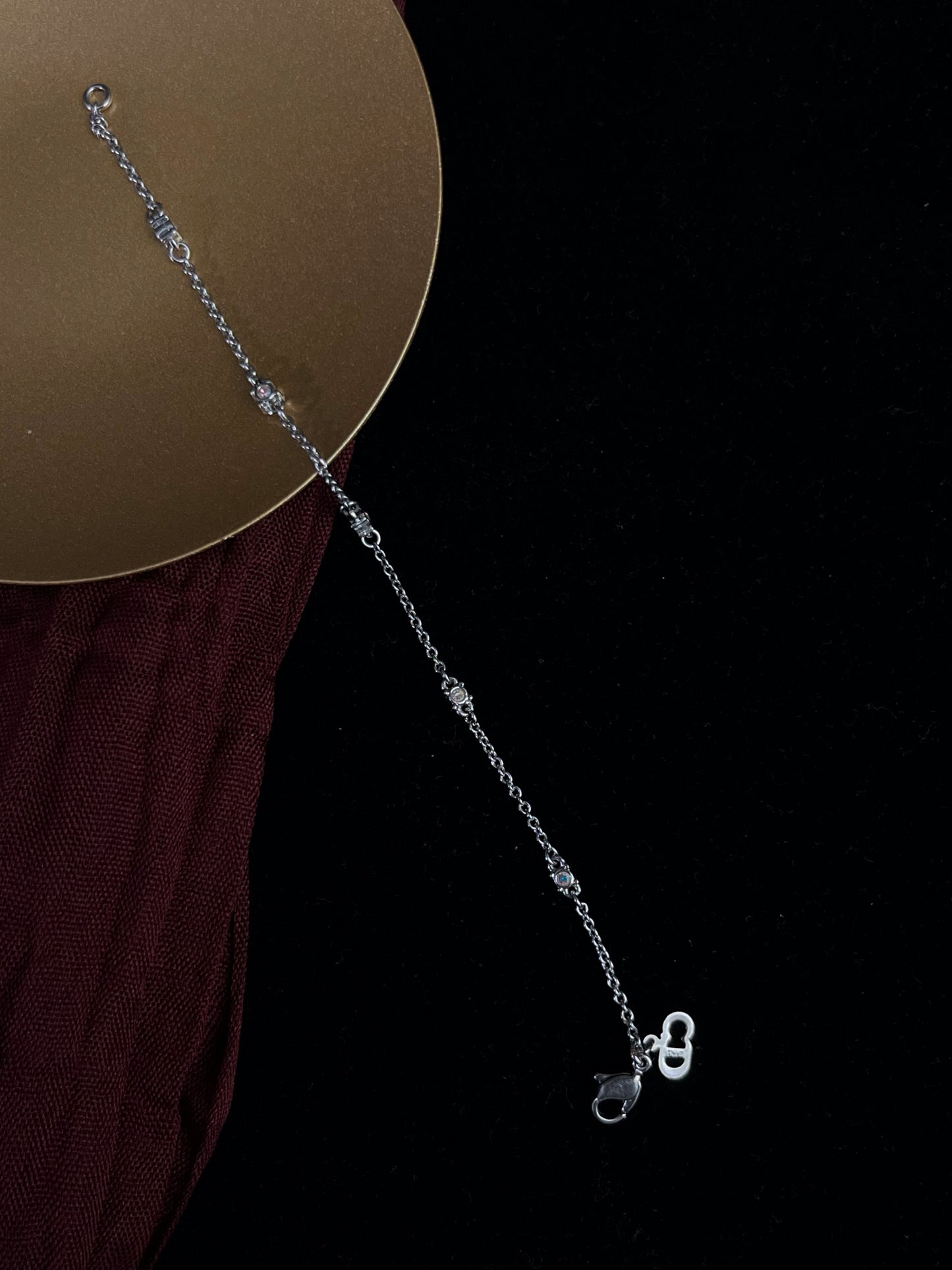 Dior Vintage Silver-Tone Multicolor Crystal Bracelet