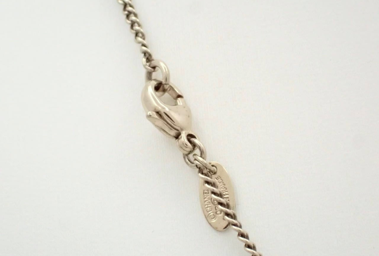 Vintage Chanel 2007 Pearl & Crystal CC Necklace – Champagne Gold Tone