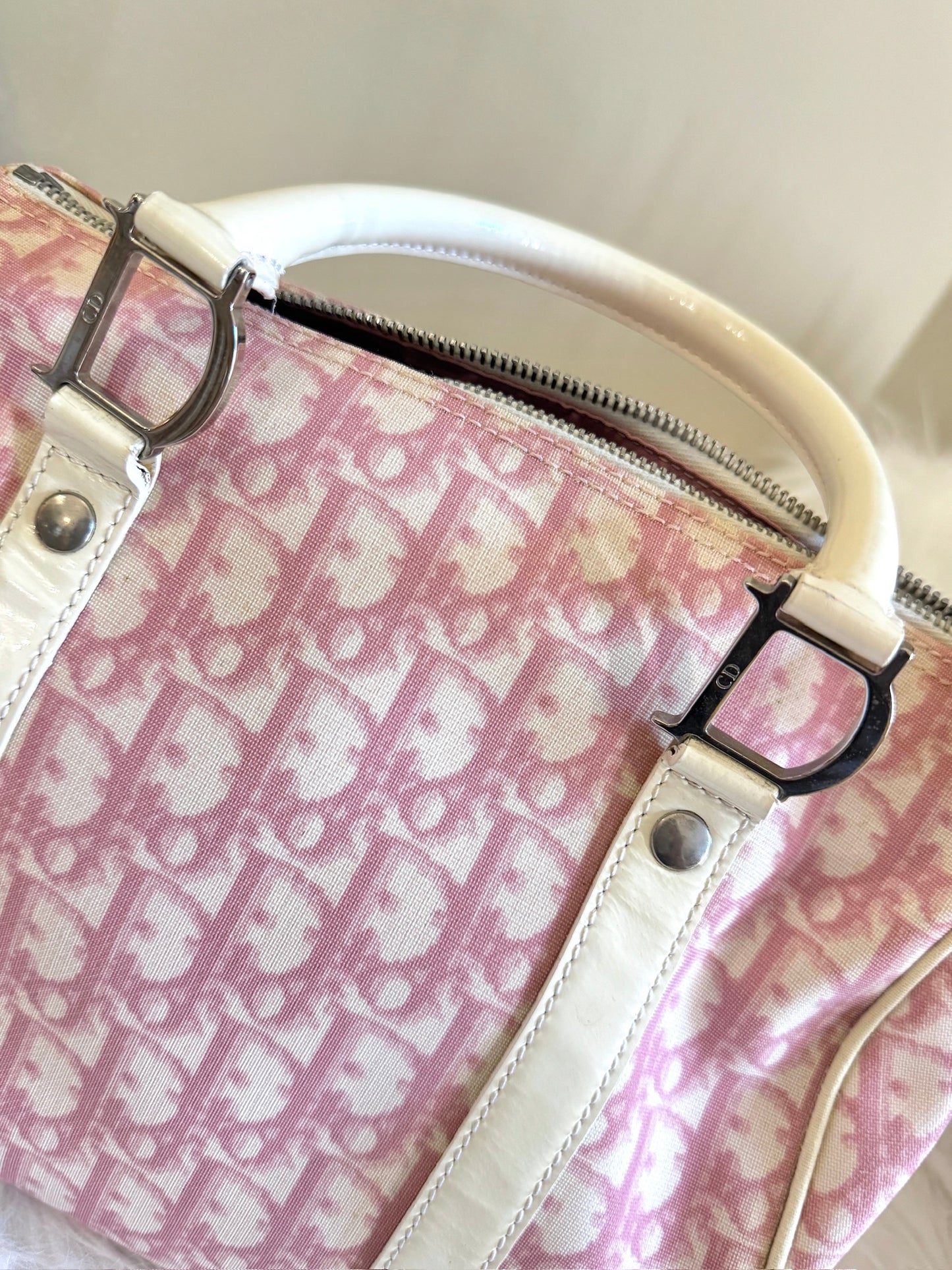 Christian Dior Pink Trotter Boston Bag