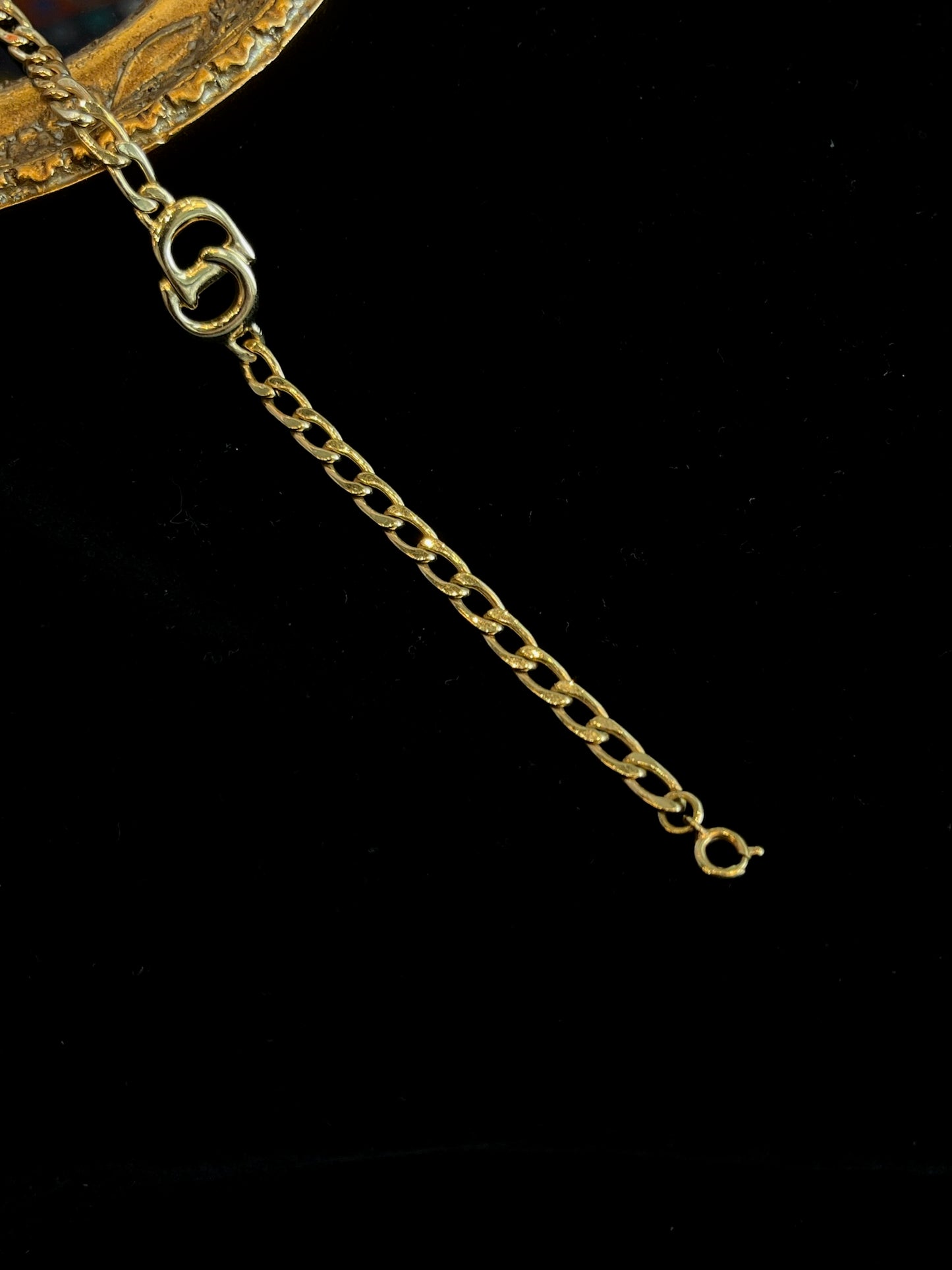 Dior Vintage Gold-Tone Braided CD Bracelet