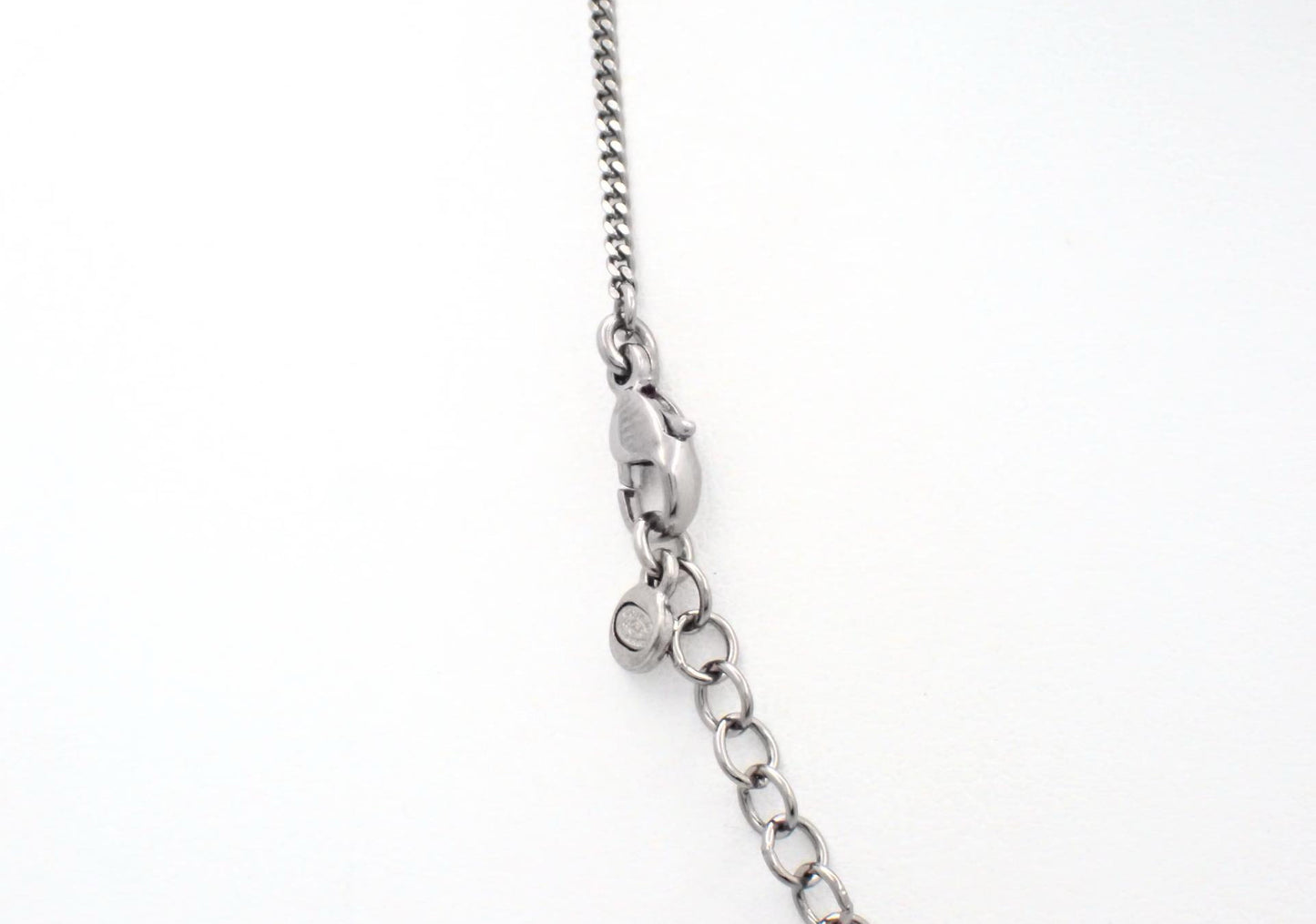 Chanel 2005 Black & Silver Double CC Wing Pendant Adjustable Necklace