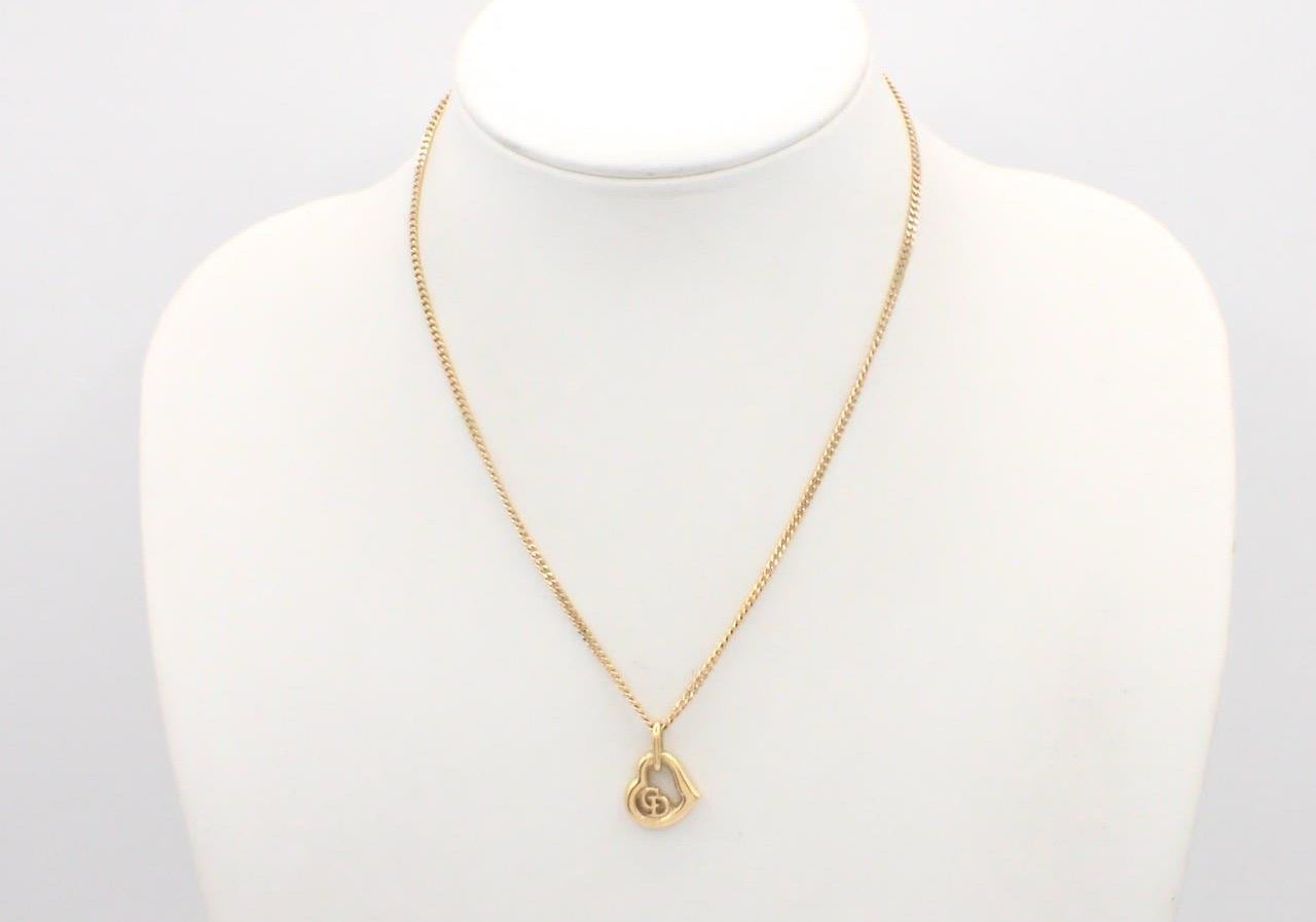 Vintage Dior Hollow Heart CD Adjustable Necklace