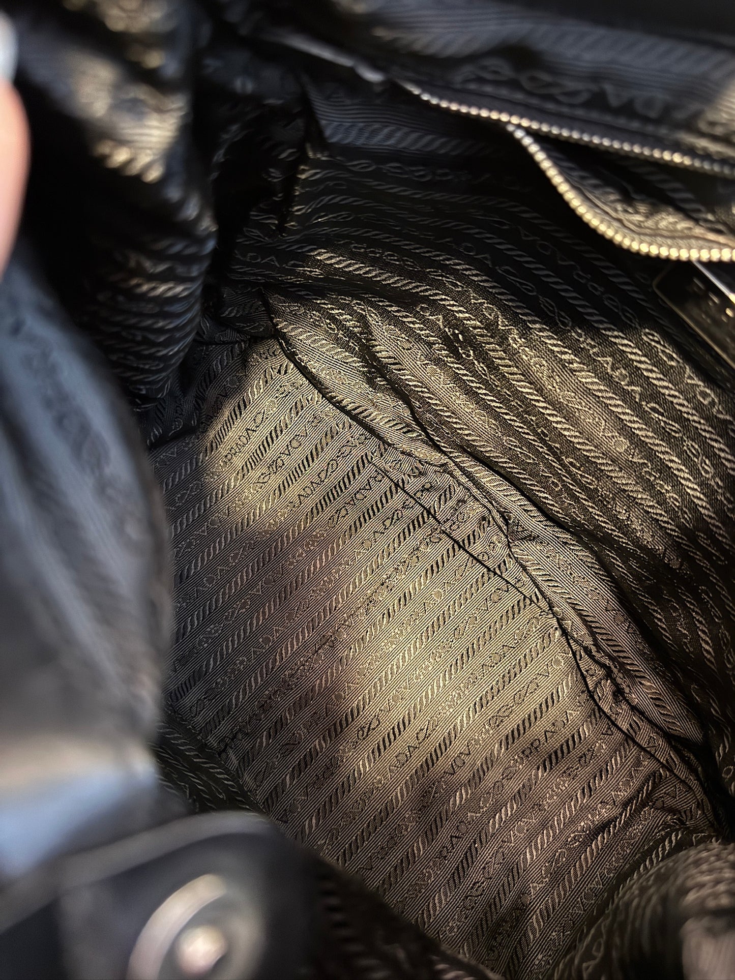 Prada Vintage Black Nylon Shoulder Bag (Classic Hobo)