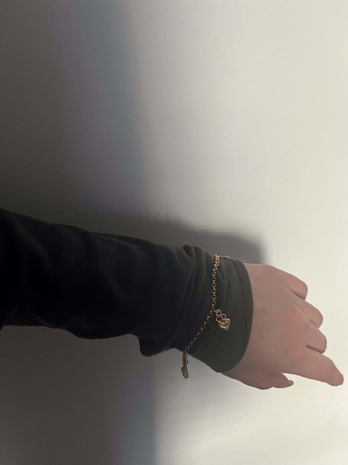 Dior CD Heart Charm Chain Bracelet