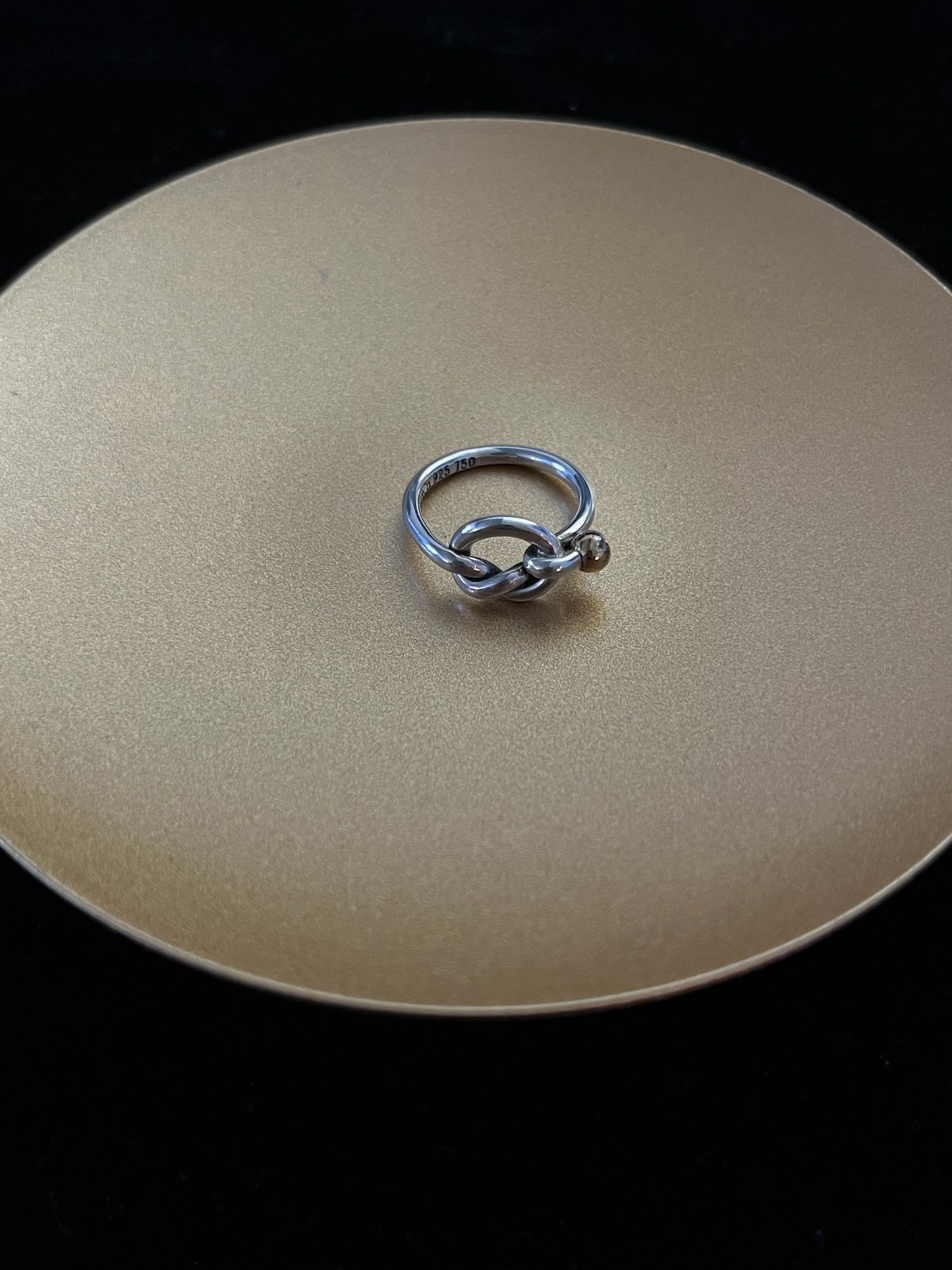 Tiffany Knot 925 Silver & 18K Gold Ring
