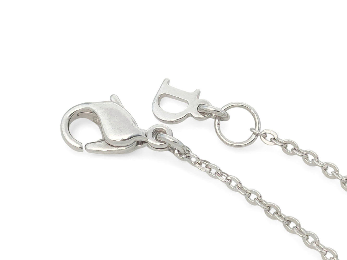 Vintage Dior Silver “DIOR” Charm Necklace