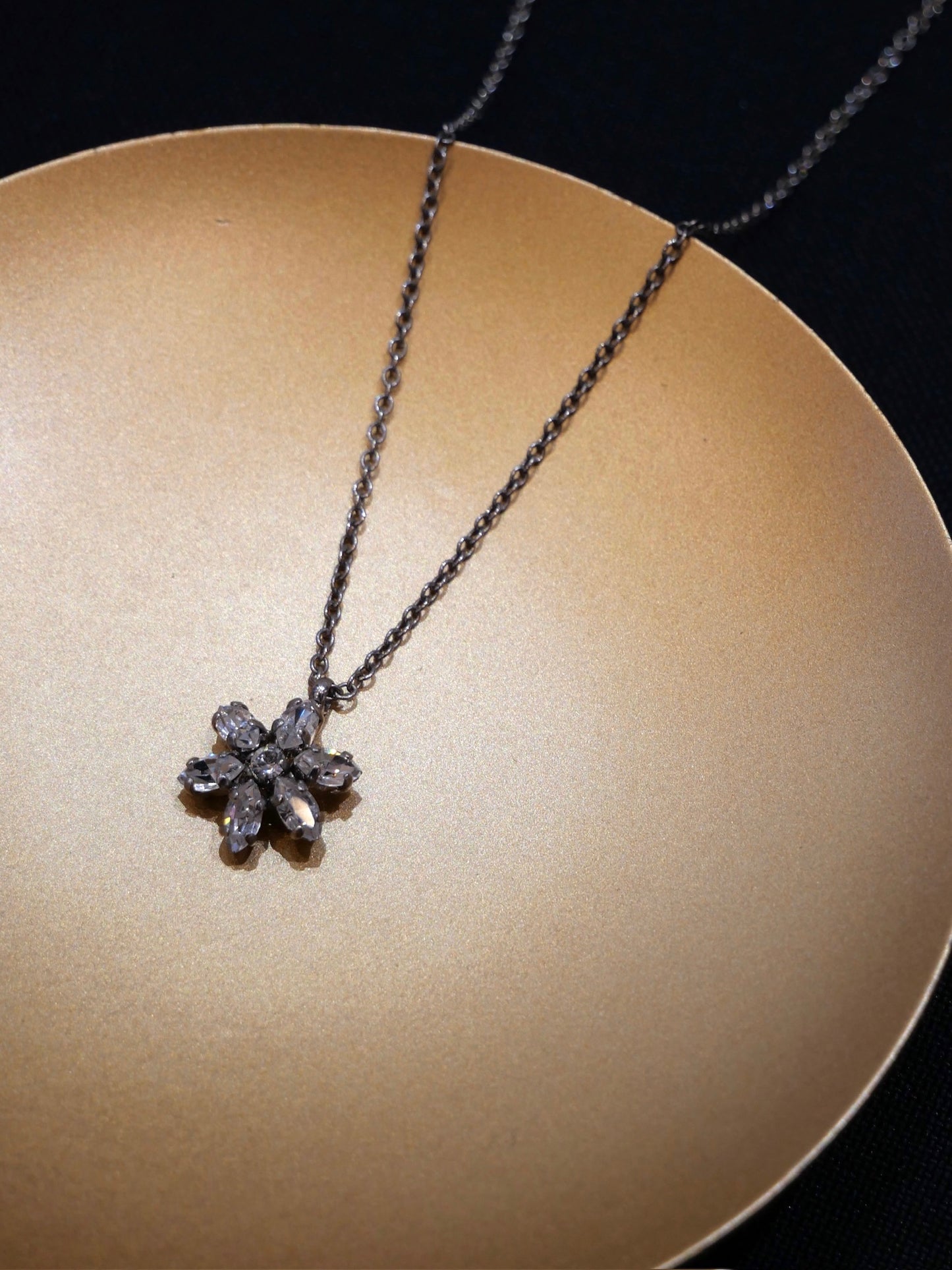 Vintage Dior Pavé Star of David Crystal Necklace