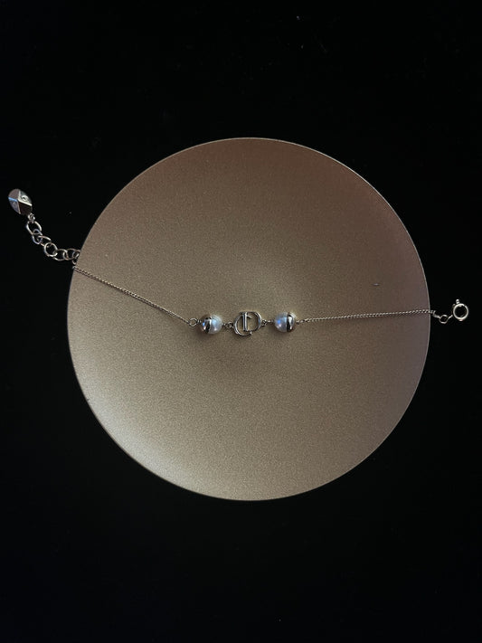 Vintage Dior Classic Pearl CD Bracelet