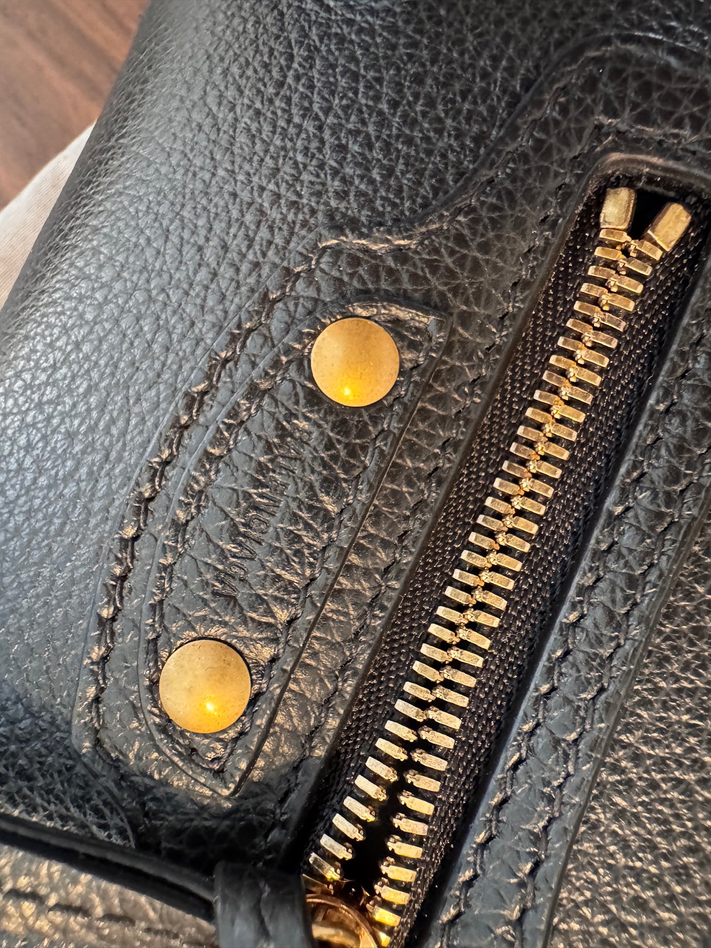 Balenciaga Black Leather Mini City Bag with Gold Hardware (With Pouch)