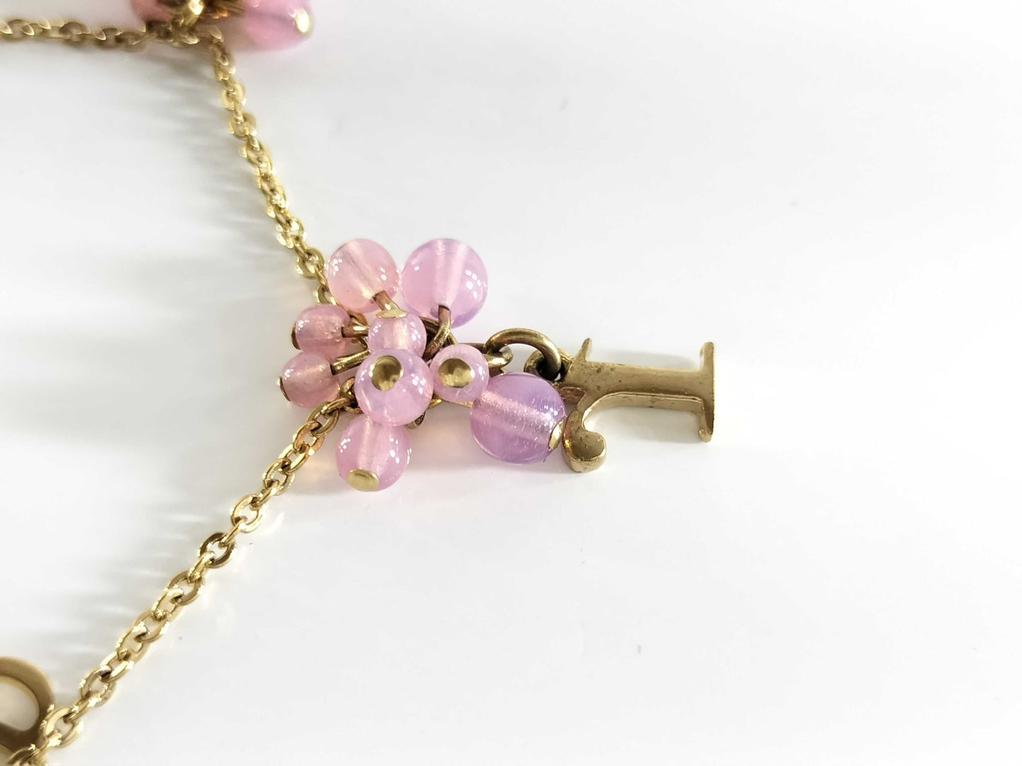 Vintage Dior Pink Petal Logo Bracelet