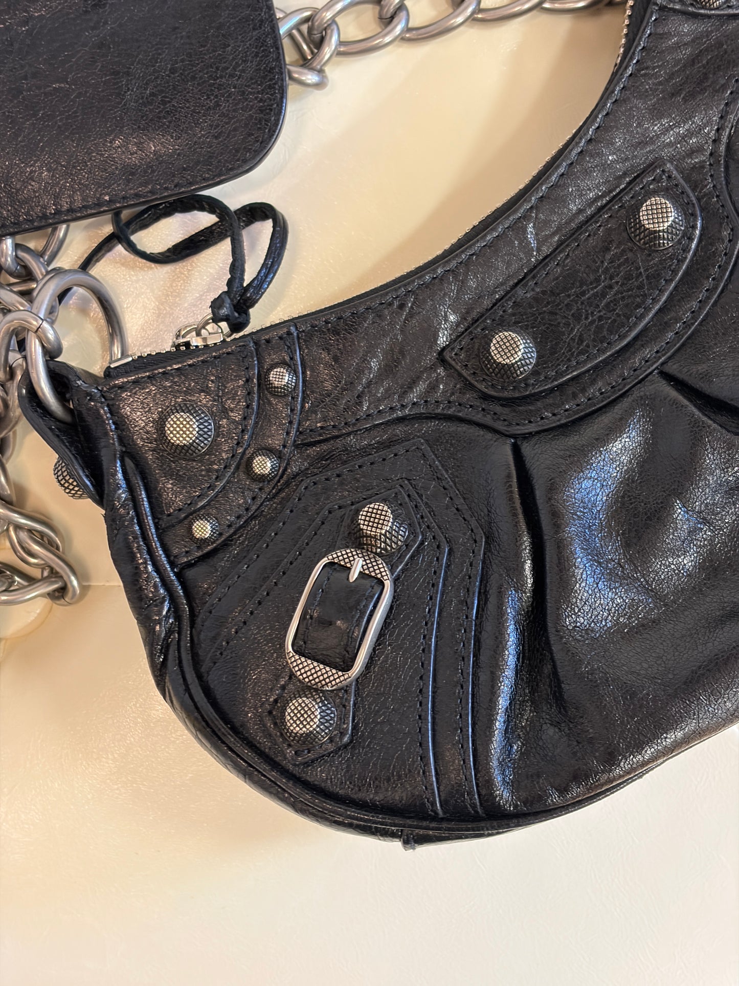 Balenciaga Motocross Small Chain Shoulder Bag – Black