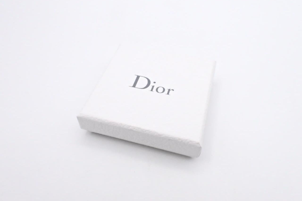 Dior Silver-Tone Rhinestone Logo Pendant Necklace