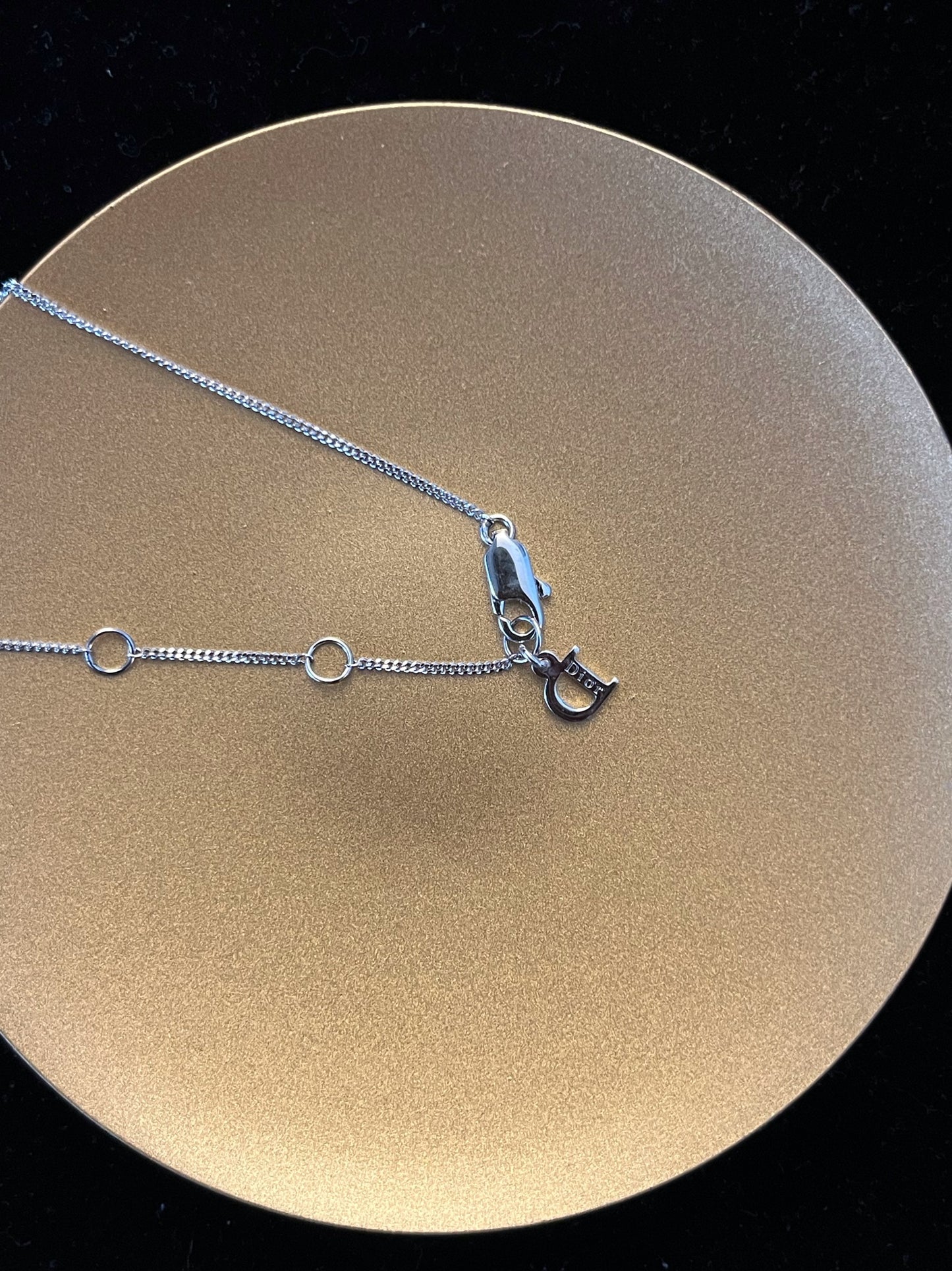 Vintage Dior Crystal Bow Drop Bracelet – Silver Tone