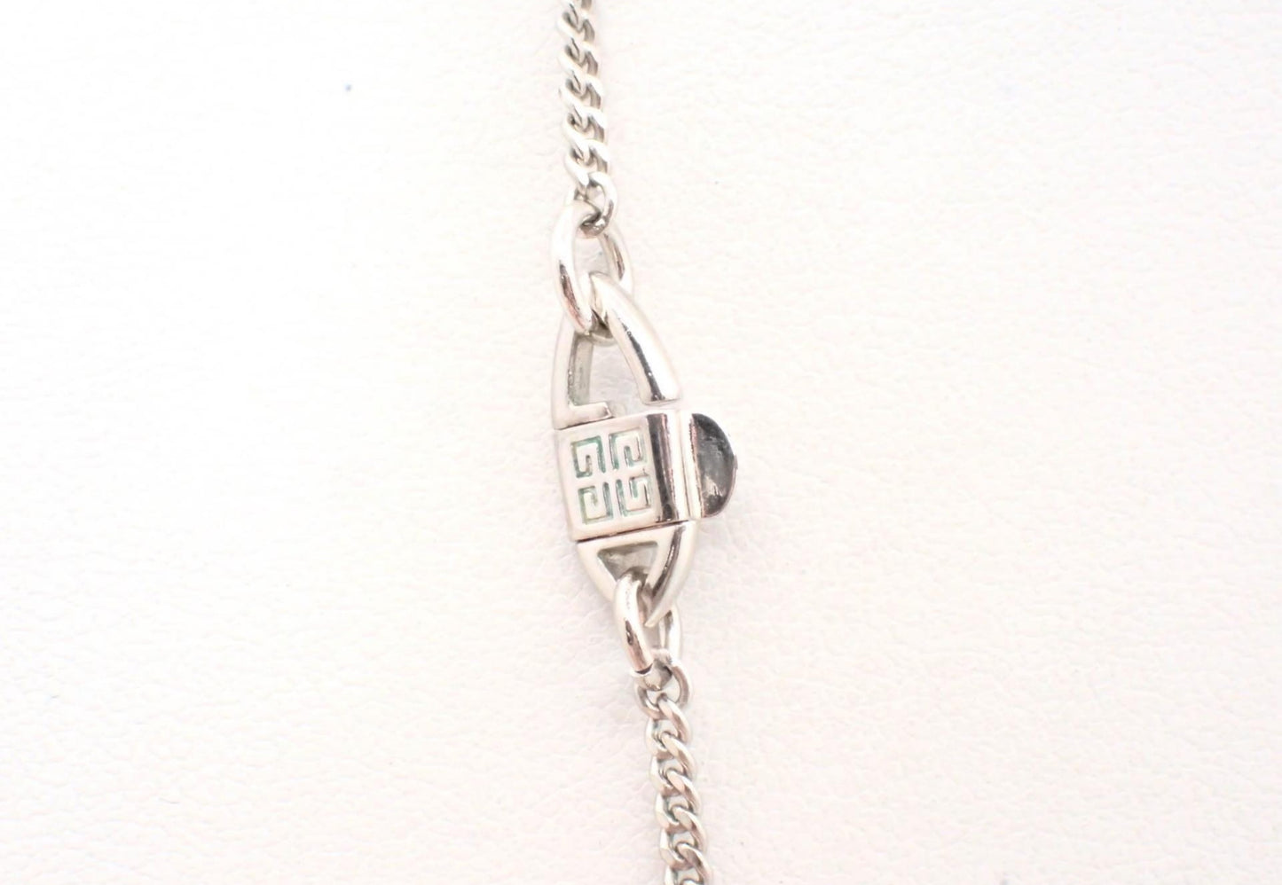 Vintage Givenchy Lavender Crystal Drop Necklace – Silver Tone