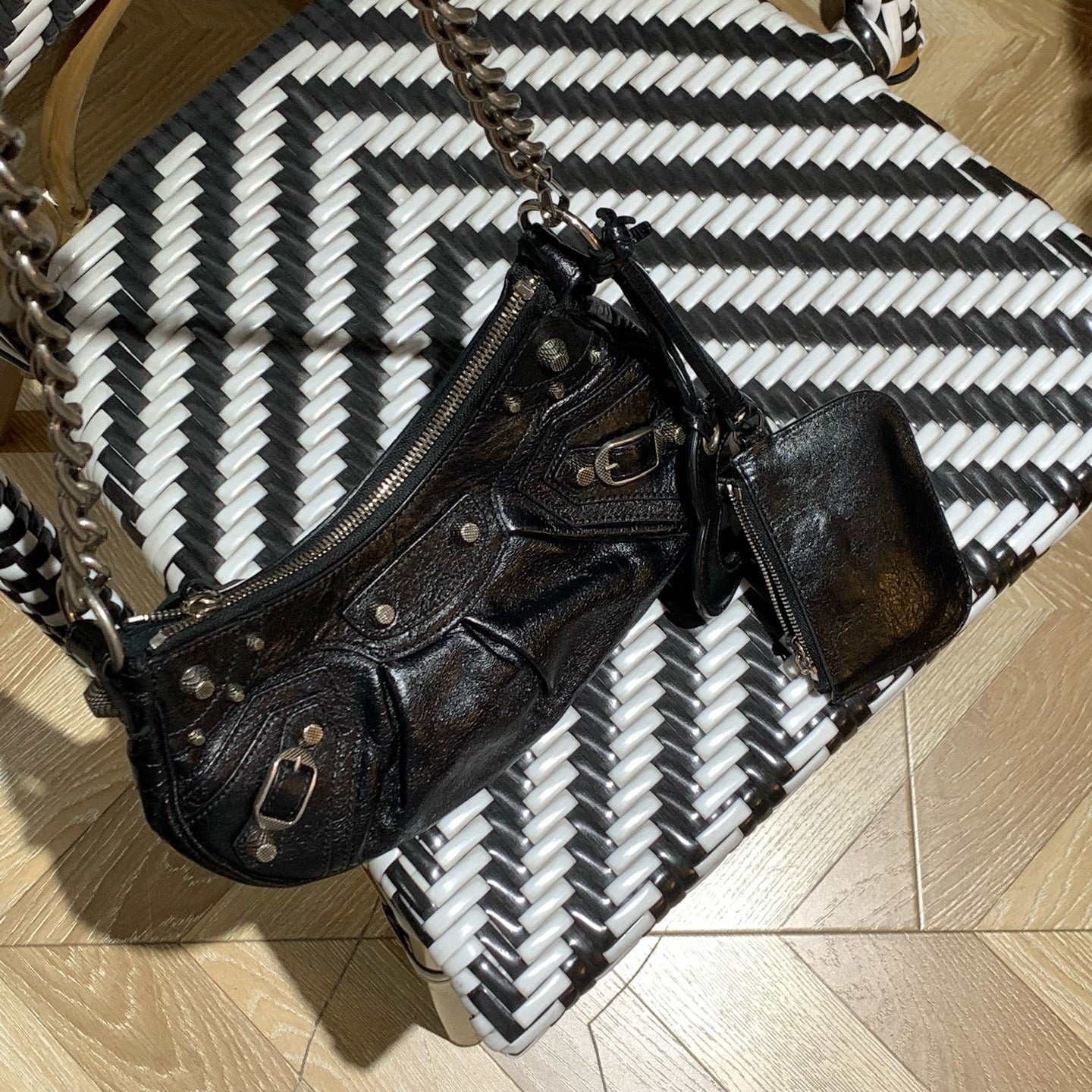 Balenciaga Motocross Small Chain Shoulder Bag – Black